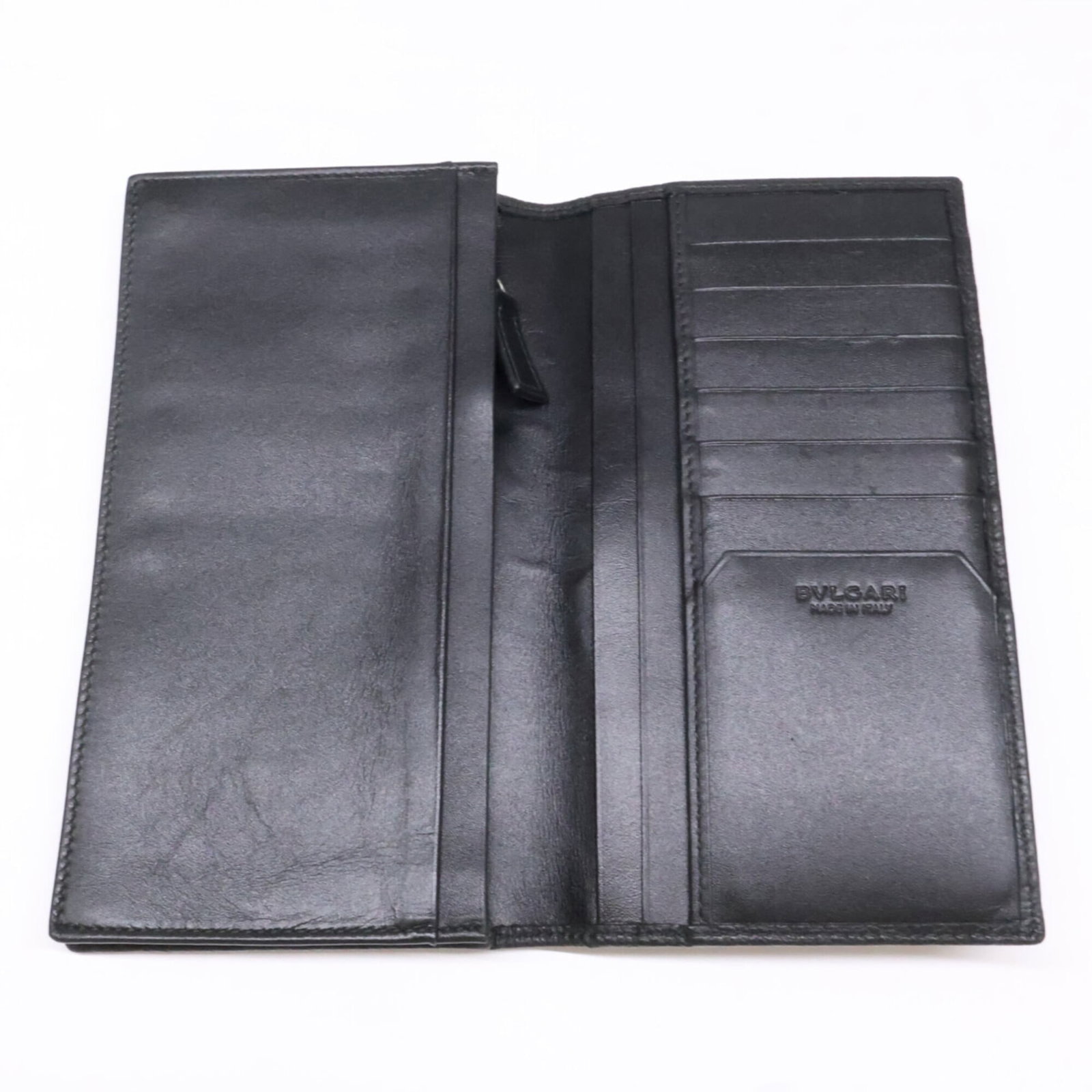 Long Bi fold Wallet Leather - 7