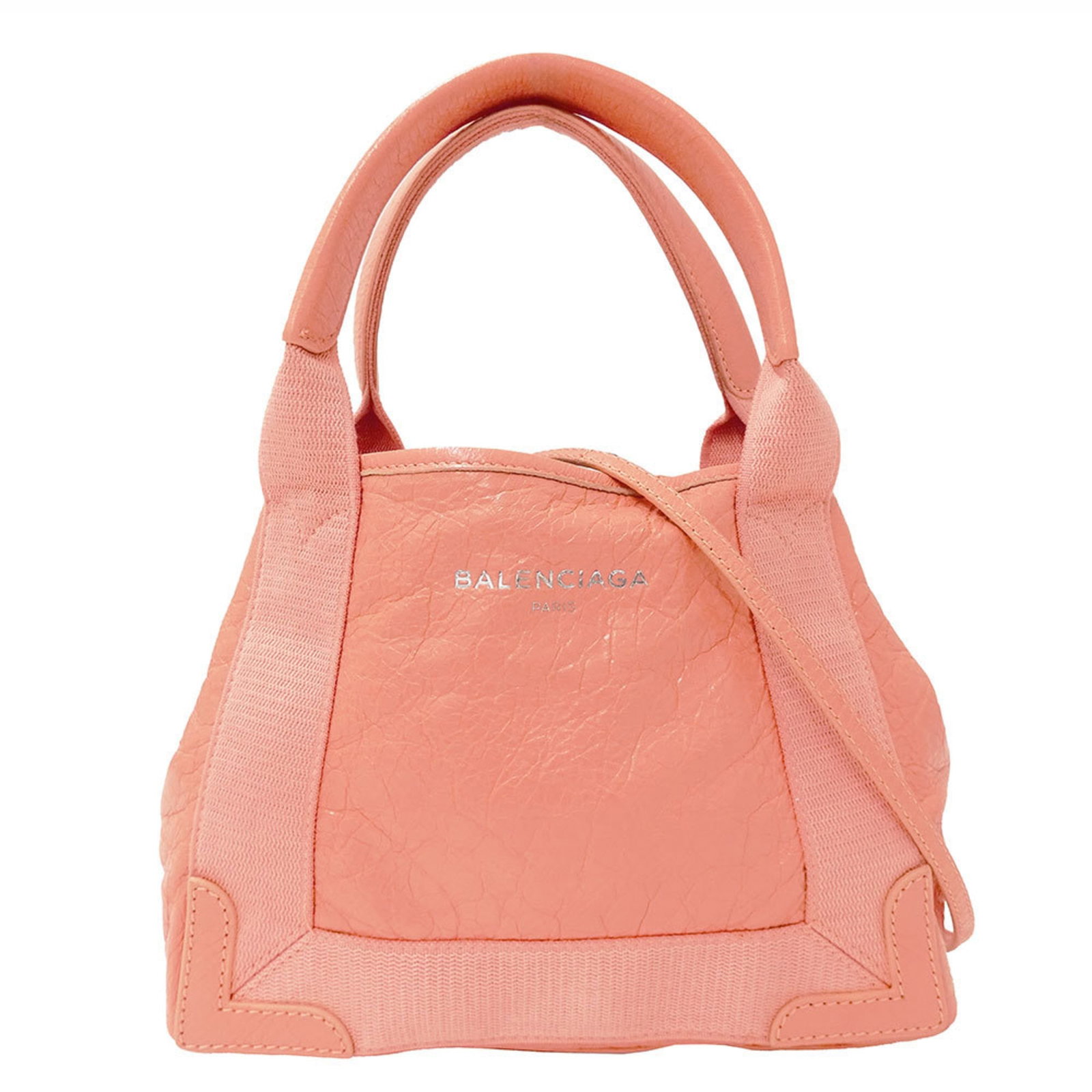Balenciaga Handbag Shoulder Bag Leather: Balenciaga Handbag Shoulder Bag Leather Salmon pink leather Balenciaga shoulder bag with sleek design and classic style. Made from high-quality leather, this handbag measures 20cm x 23.5cm x 6cm and