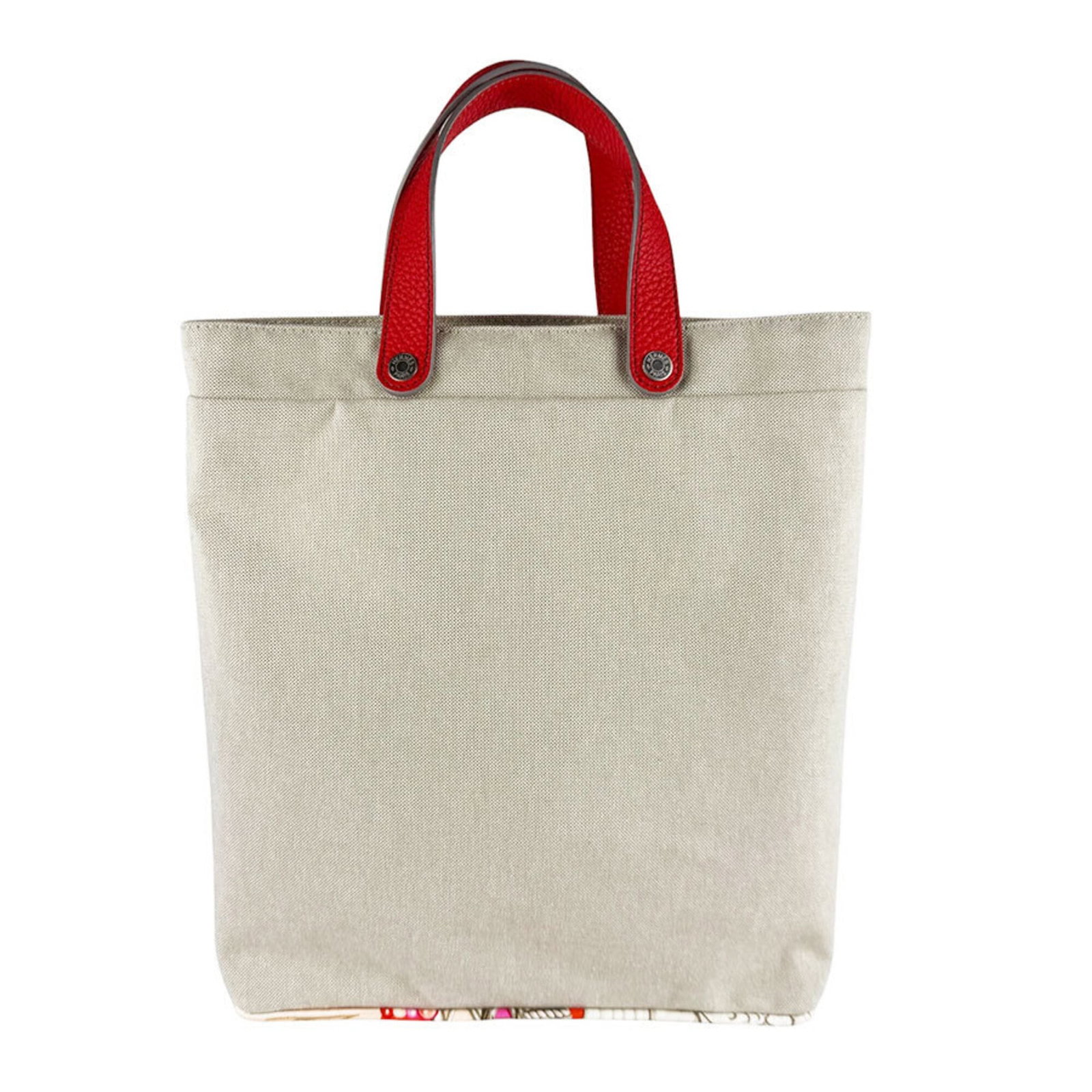 Hermes Handbag Toile H Taurillon Clemence Leather: Hermes Handbag Toile H Taurillon Clemence Leather Toile H Taurillon Clemence leather, a signature Herm?s handbag design from France. This natural and red-colored bag features the iconic Toile H
