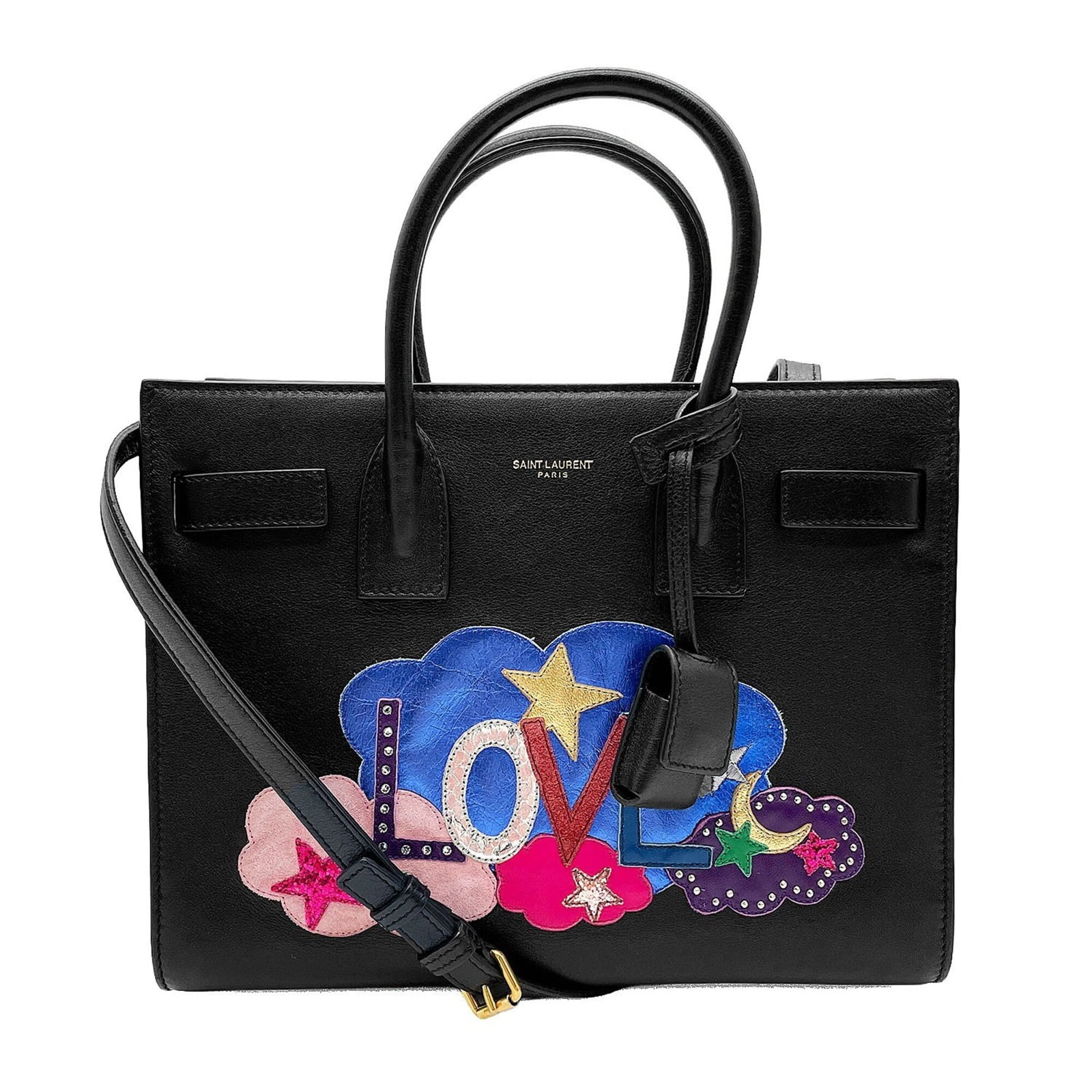 Metal leather handbag shoulder bag Saint laurent: Metal leather handbag shoulder bag Saint laurent Metal leather handbag shoulder bag from Saint Laurent, featuring black leather and metal details. This sleek and stylish shoulder bag measures 20cm x