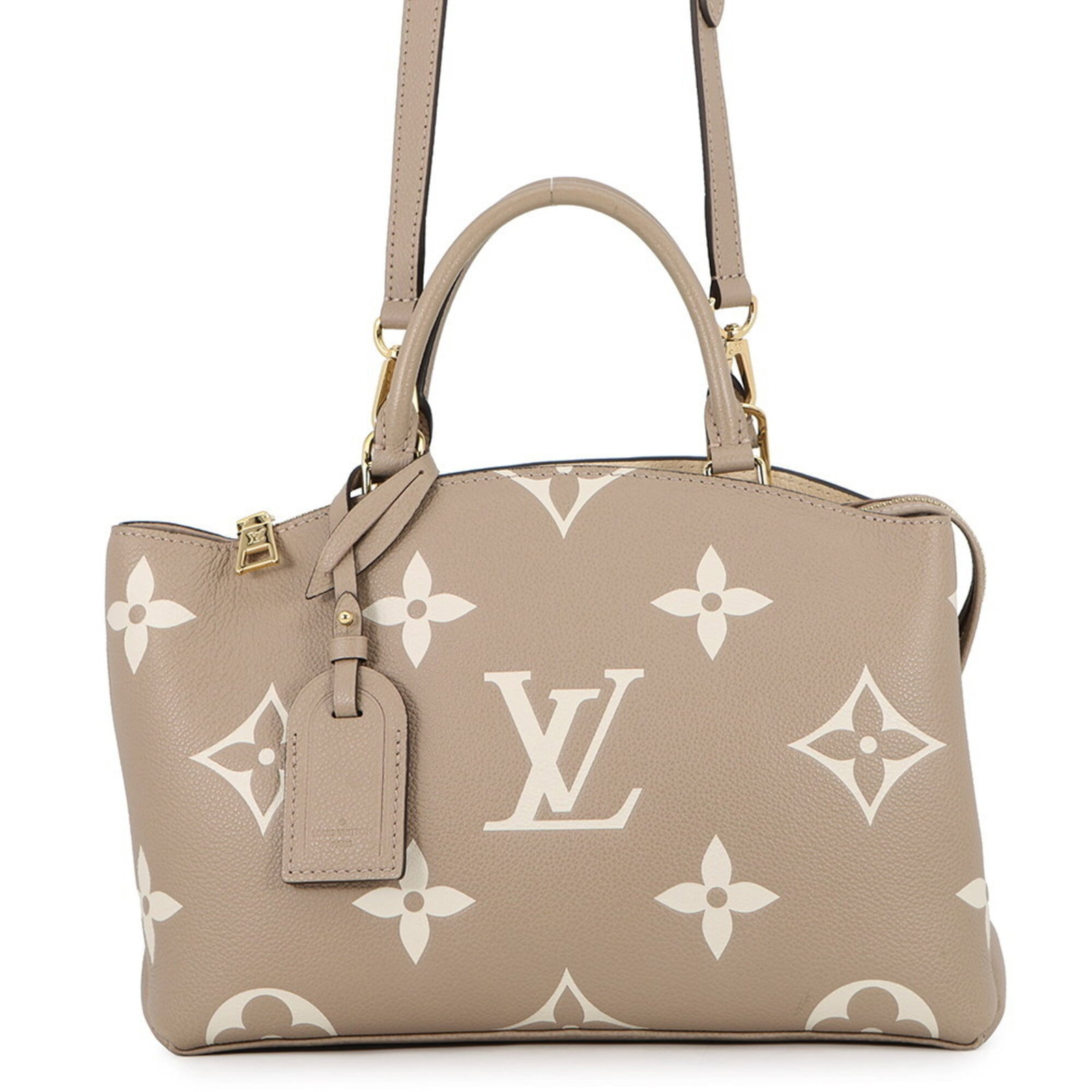 Louis Vuitton Handbag Shoulder Bag Monogram Empreinte: Louis Vuitton Handbag Shoulder Bag Monogram Empreinte The Louis Vuitton Handbag Shoulder Bag Monogram Empreinte boasts its iconic cream and tourterelle color combination, perfectly complemented by gol