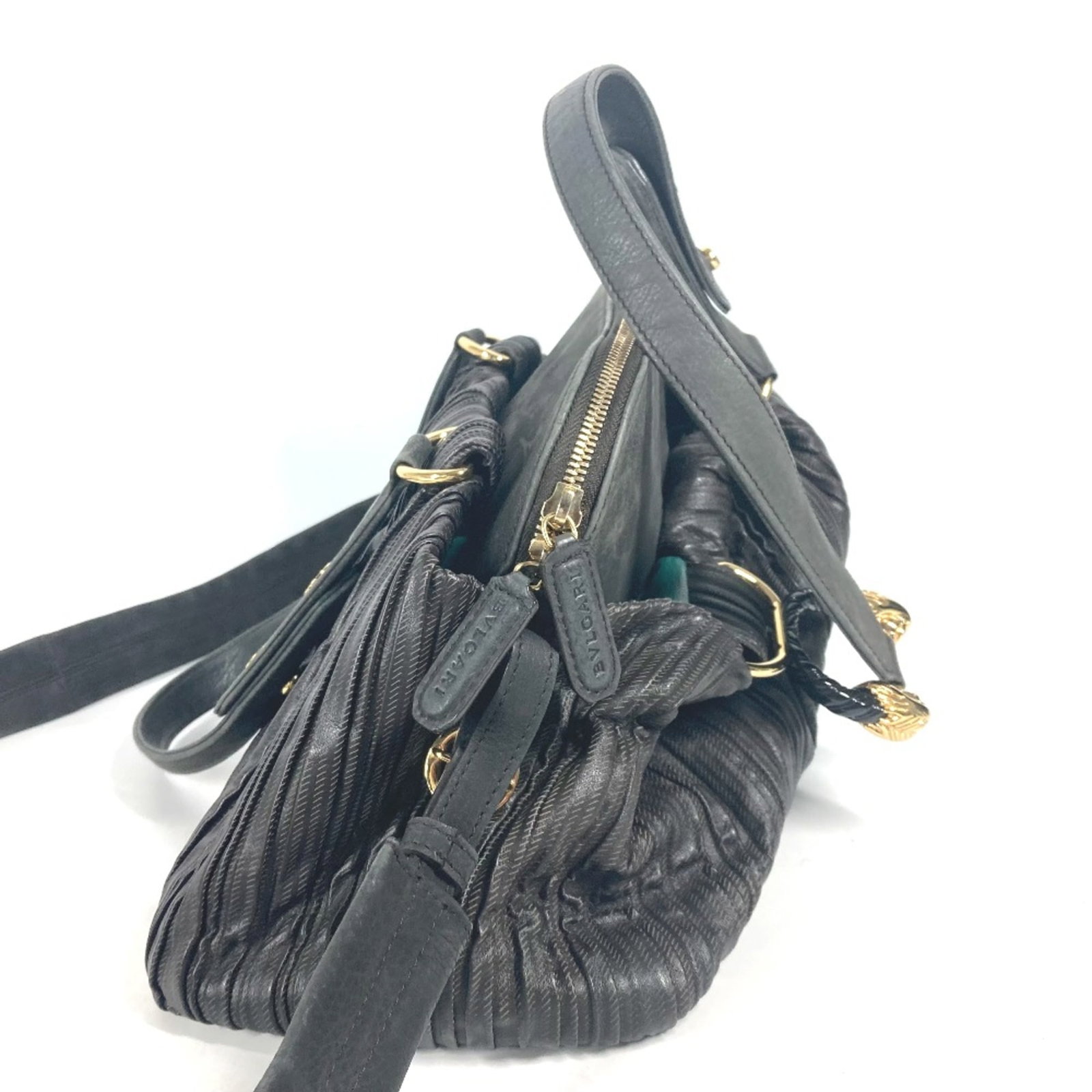 Bag leather shoulder Bvlgari - 4