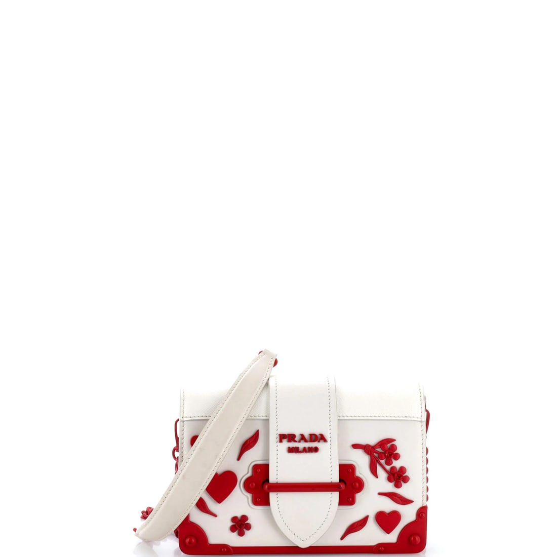 Prada Cahier Crossbody Bag Embellished Leather Small (1 of 6)