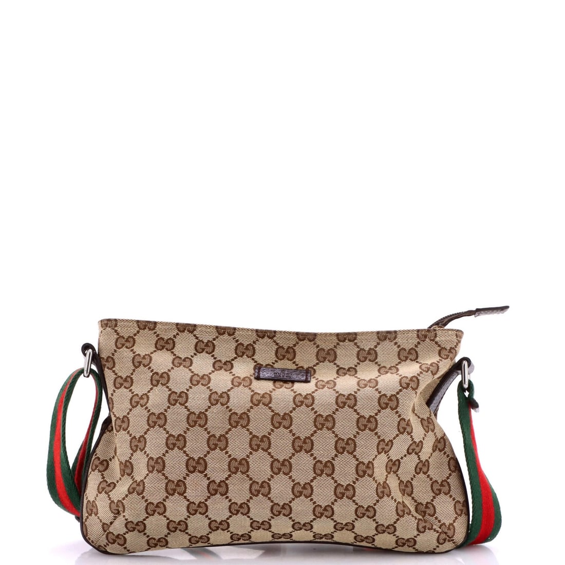 Gucci Web Strap Messenger Bag GG Canvas Small: Gucci Web Strap Messenger Bag GG Canvas Small Gucci Web Strap Messenger Bag GG Canvas Small - A stylish and functional small cross body bag with heavy edge wear, scuffs, discoloration, minor creases