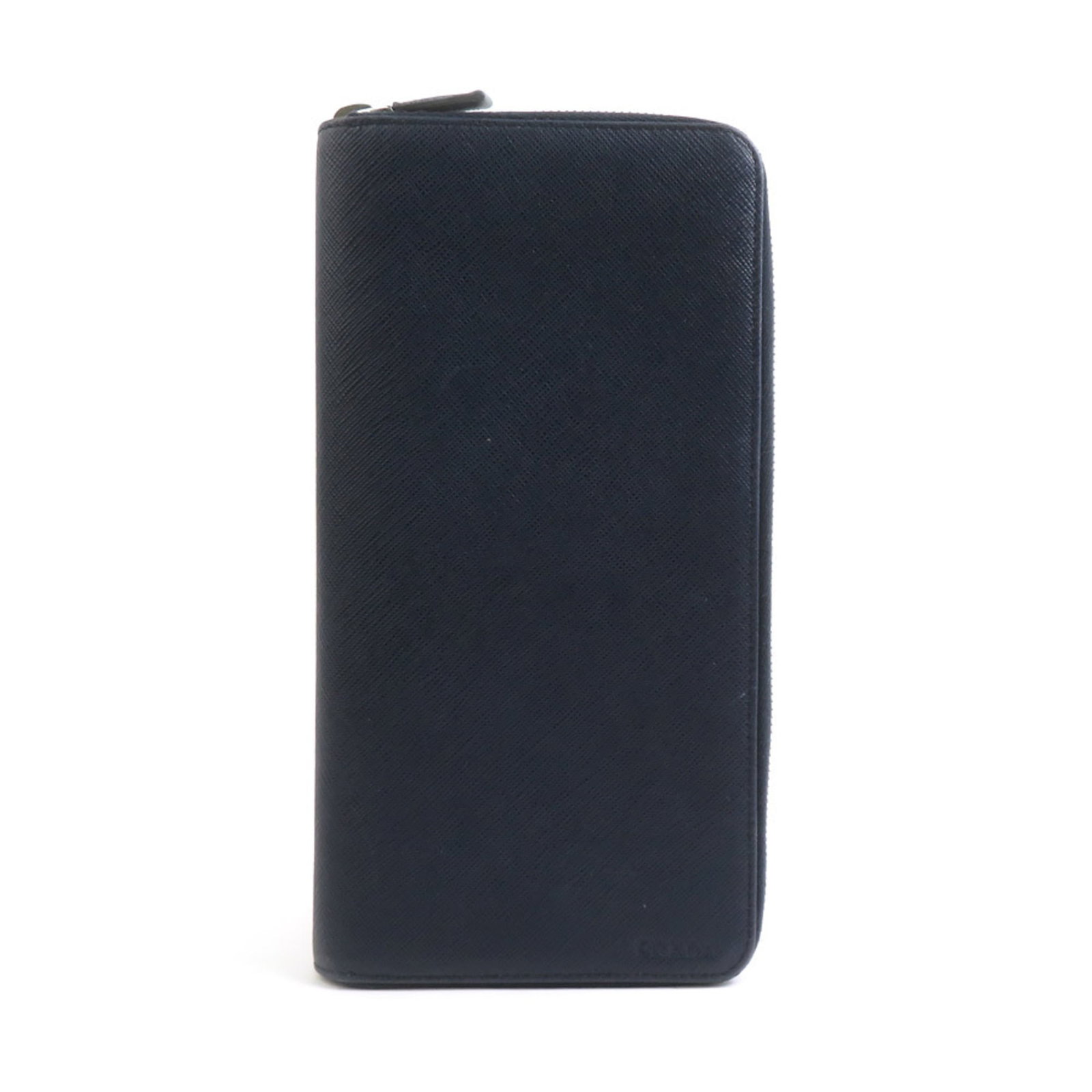 Prada Long Wallet (Bi-Fold) Leather: Prada Long Wallet (Bi-Fold) Leather Navy leather, a classic choice for those who value understated elegance. This bi-fold long wallet from Prada features a sleek design and shop card, making it a