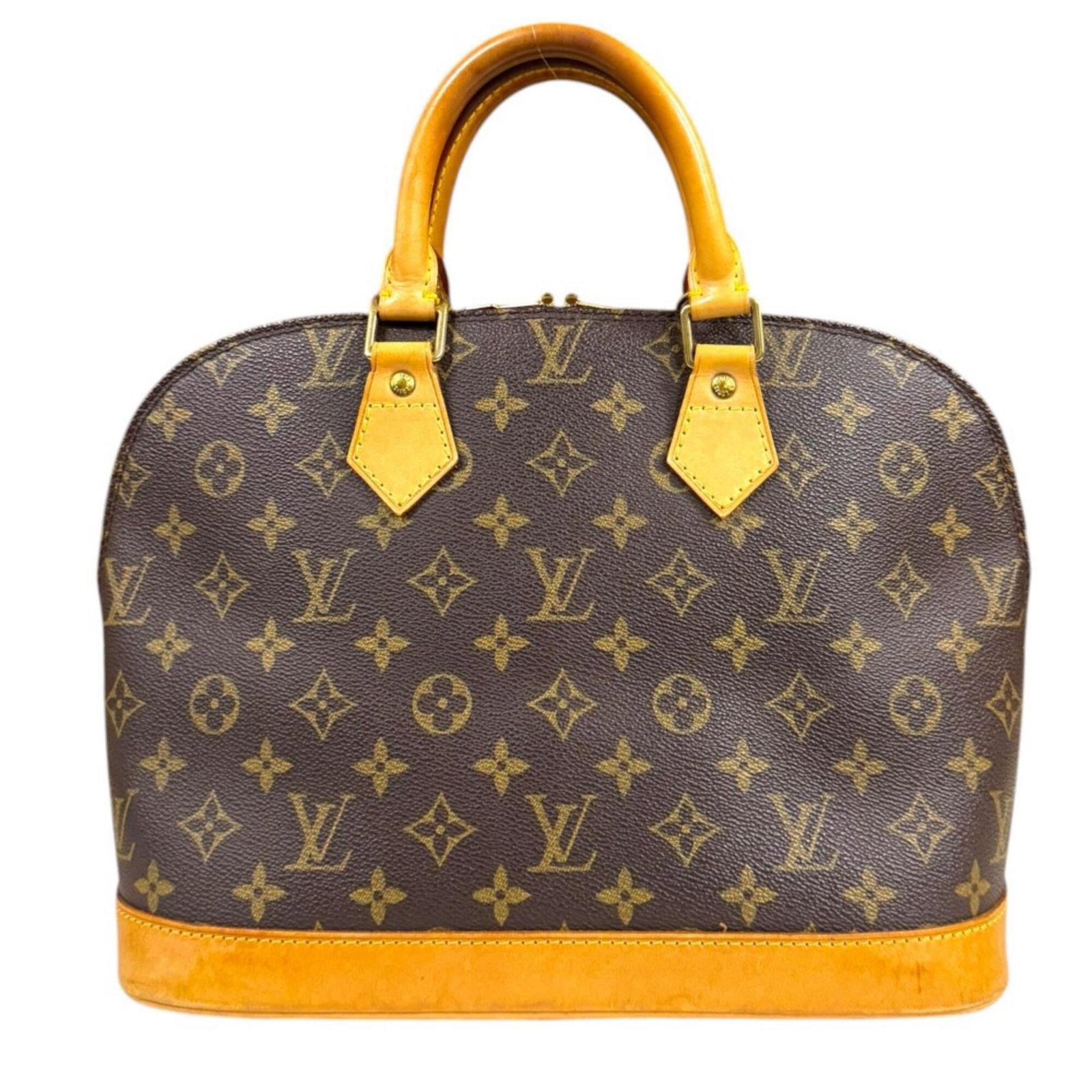 Louis Vuitton Handbag Monogram: Louis Vuitton Handbag Monogram The Louis Vuitton Monogram Handbag boasts its iconic signature in rich brown leather, crafted with meticulous attention to detail. Measuring 24cm x 31cm x 16cm, this