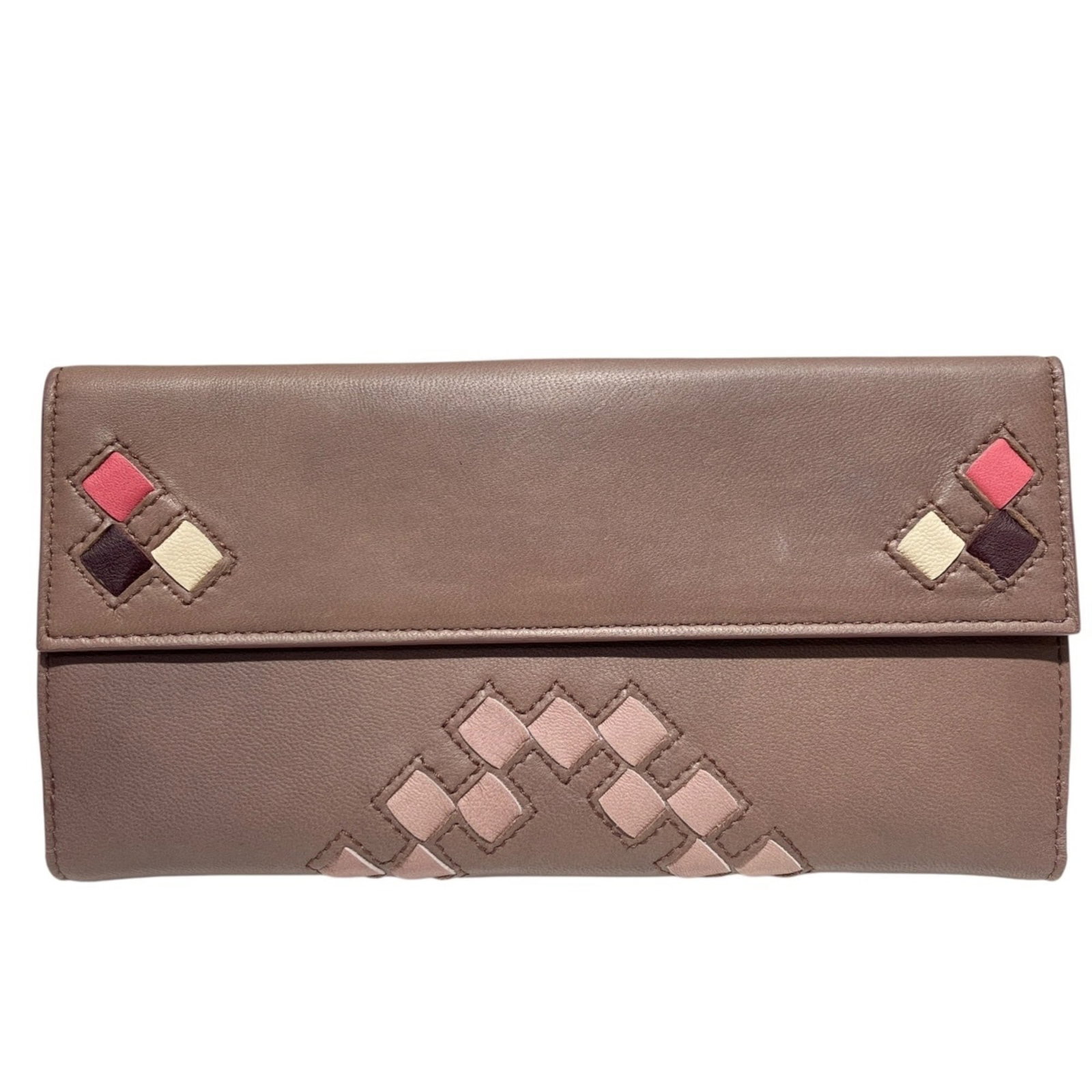 Long wallet leather tri fold bottega veneta: Long wallet leather tri fold bottega veneta Tri-fold Bottega Veneta Long Wallet in Khaki Leather. This long wallet features a classic tri-fold design, made from high-quality khaki leather that adds a 