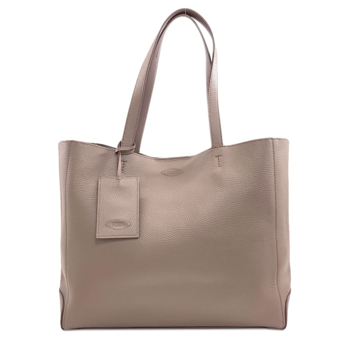 Tods Logo Tote Leather Bag: Tods Logo Tote Leather Bag Brown leather tote bag from TODS, featuring the iconic brand logo. Made with high-quality leather exterior, this stylish and classic tote bag is a timeless addition to any