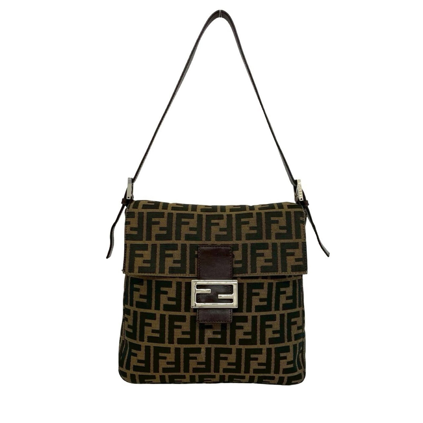 Canvas Leather Fendi Bag Shoulder: Canvas Leather Fendi Bag Shoulder Canvas Leather Fendi Bag Shoulder - A stylish shoulder bag with canvas and leather construction, featuring a sleek black or brown finish. Measuring 27cm x 26.5cm x 4.