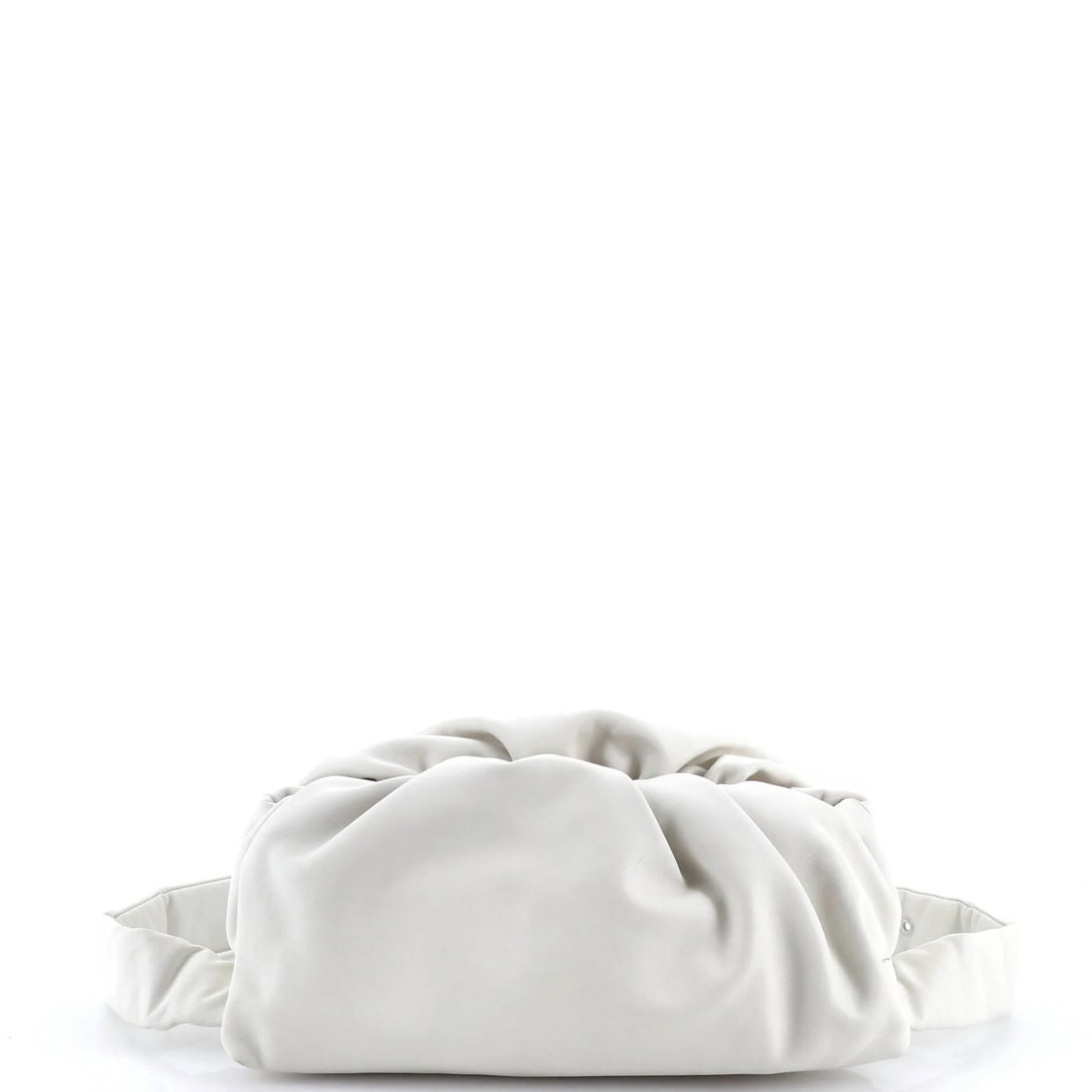 Body pouch leather small from Bottega Veneta: Body pouch leather small from Bottega Veneta Small Bottega Veneta Body Pouch Leather Bag in White, featuring a classic design with scuffs and minor creases on the exterior and interior. This small bag