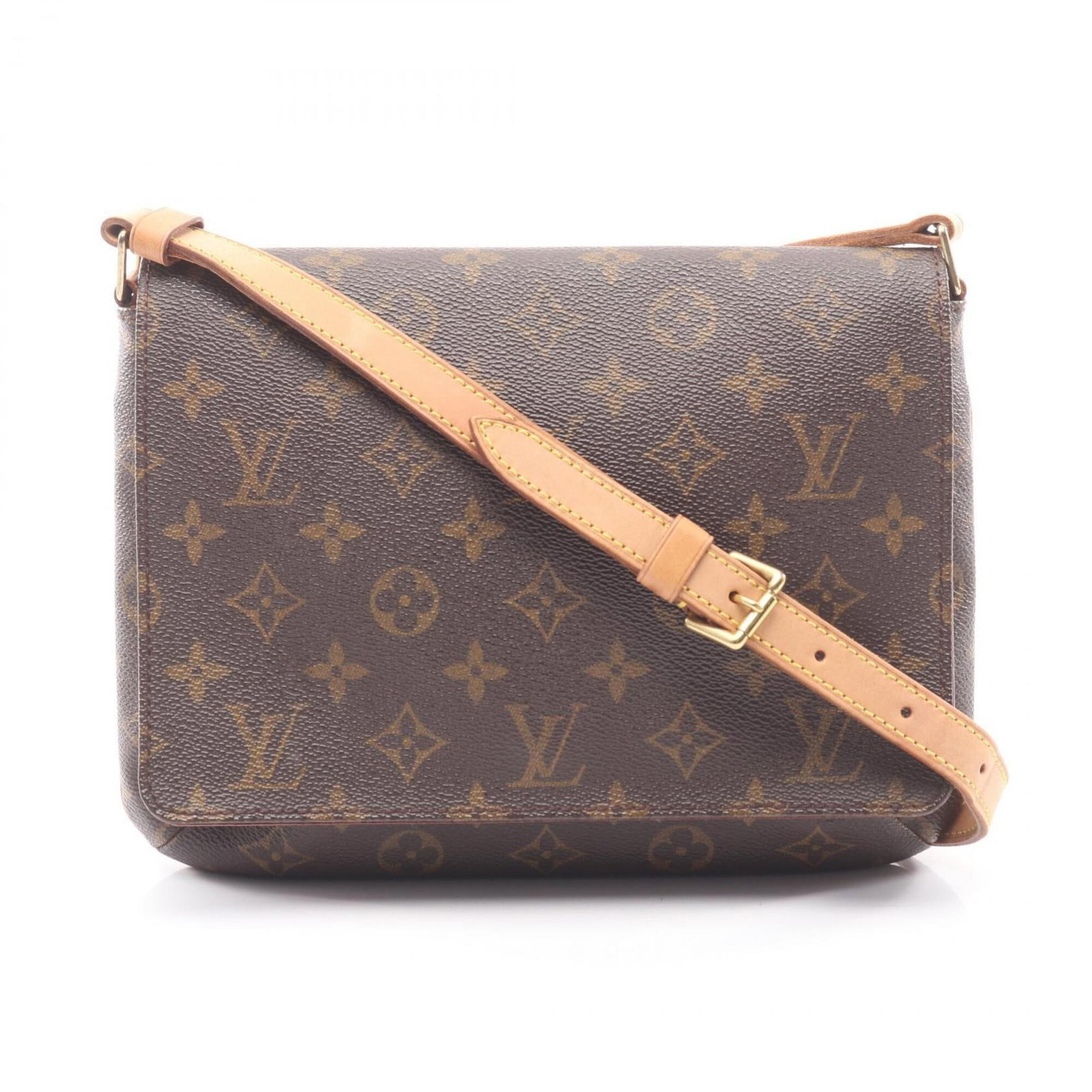 Canvas coated leather monogram bag by Louis Vuitton: Canvas coated leather monogram bag by Louis Vuitton Coated canvas, PVC, and monogrammed leather come together in this iconic Louis Vuitton shoulder bag. With its classic design and timeless brown