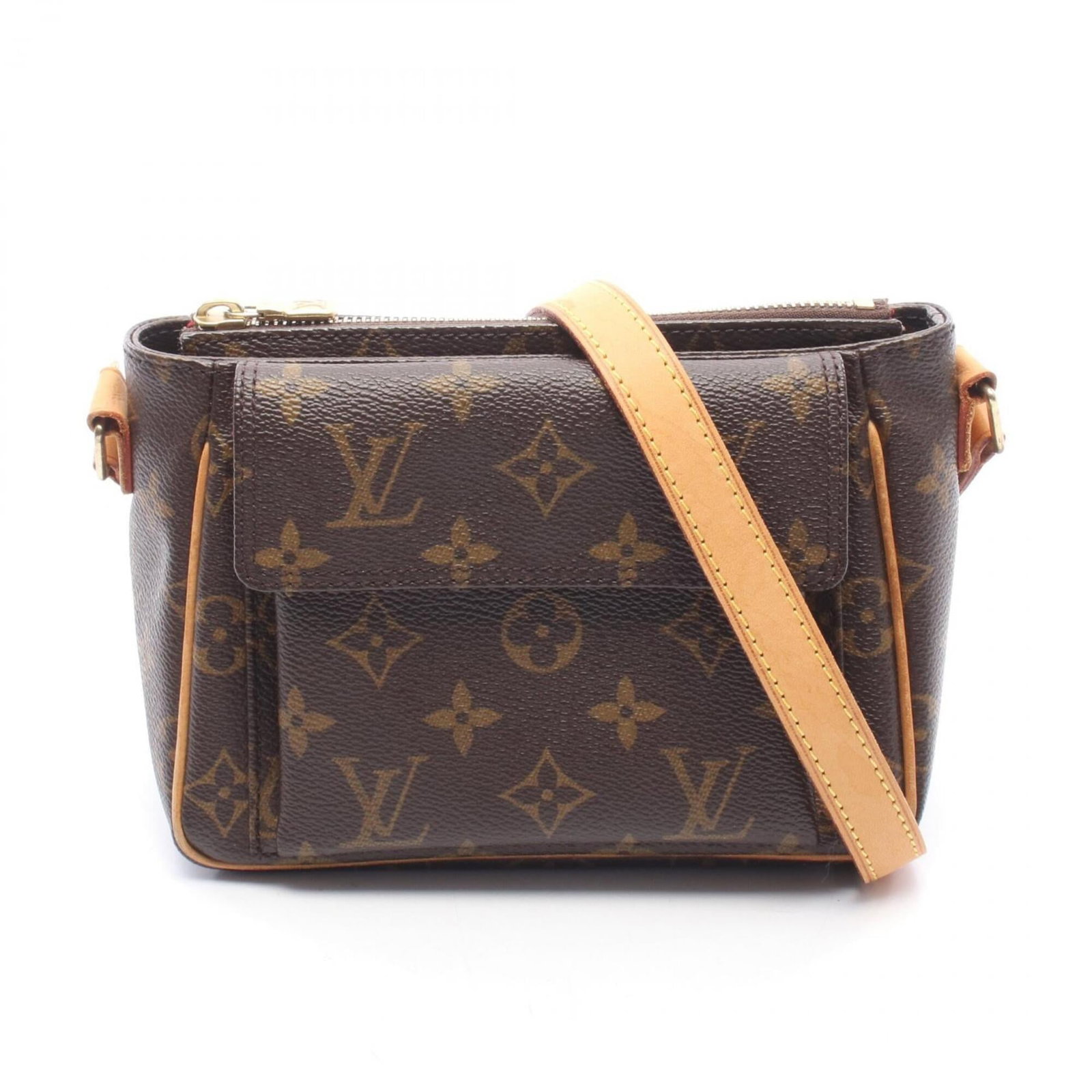 Shoulder bag Monogram Louis Vuitton: Shoulder bag Monogram Louis Vuitton Monogrammed with iconic Louis Vuitton design, this brown shoulder bag boasts the brand's signature monogram pattern. Made from high-quality materials, its compact