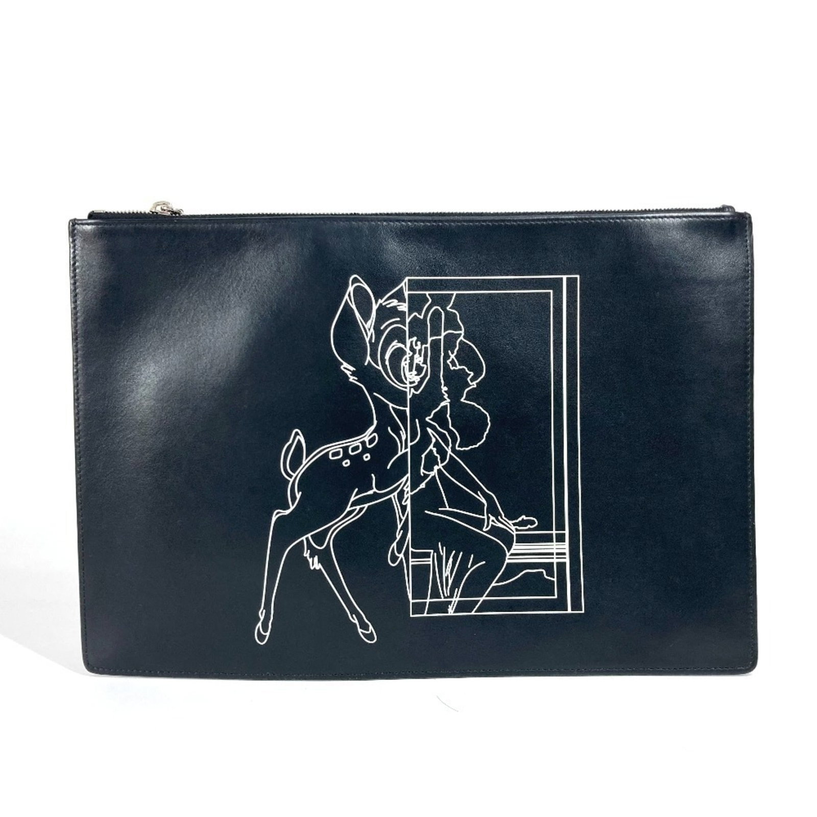 Clutch Leather Bag Givenchy: Clutch Leather Bag Givenchy Givenchy's sleek design brings sophistication to any occasion with its black leather clutch bag. Featuring a zipper closure and measuring 23cm x 34cm, this stylish accessor