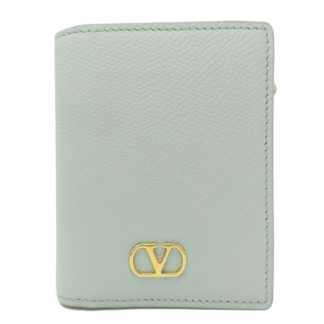 Valentino Leather Bifold Wallet With Coin Pocket: Valentino Leather Bifold Wallet With Coin Pocket This Valentino leather bifold wallet features a sleek green exterior with a coin pocket, designed for everyday carry. The high-quality leather