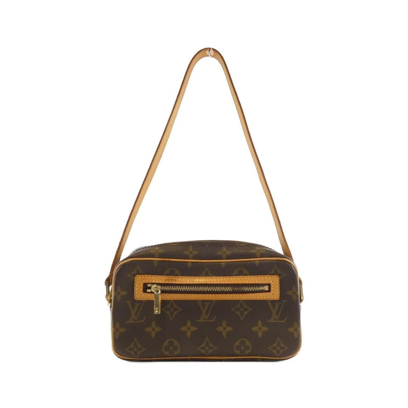 Coated Canvas Shoulder Bag Louis Vuitton: Coated Canvas Shoulder Bag Louis Vuitton Coated canvas shoulder bag with gold hardware, featuring a classic Louis Vuitton design. This stylish and functional bag measures 12cm x 21cm x 6cm, making it