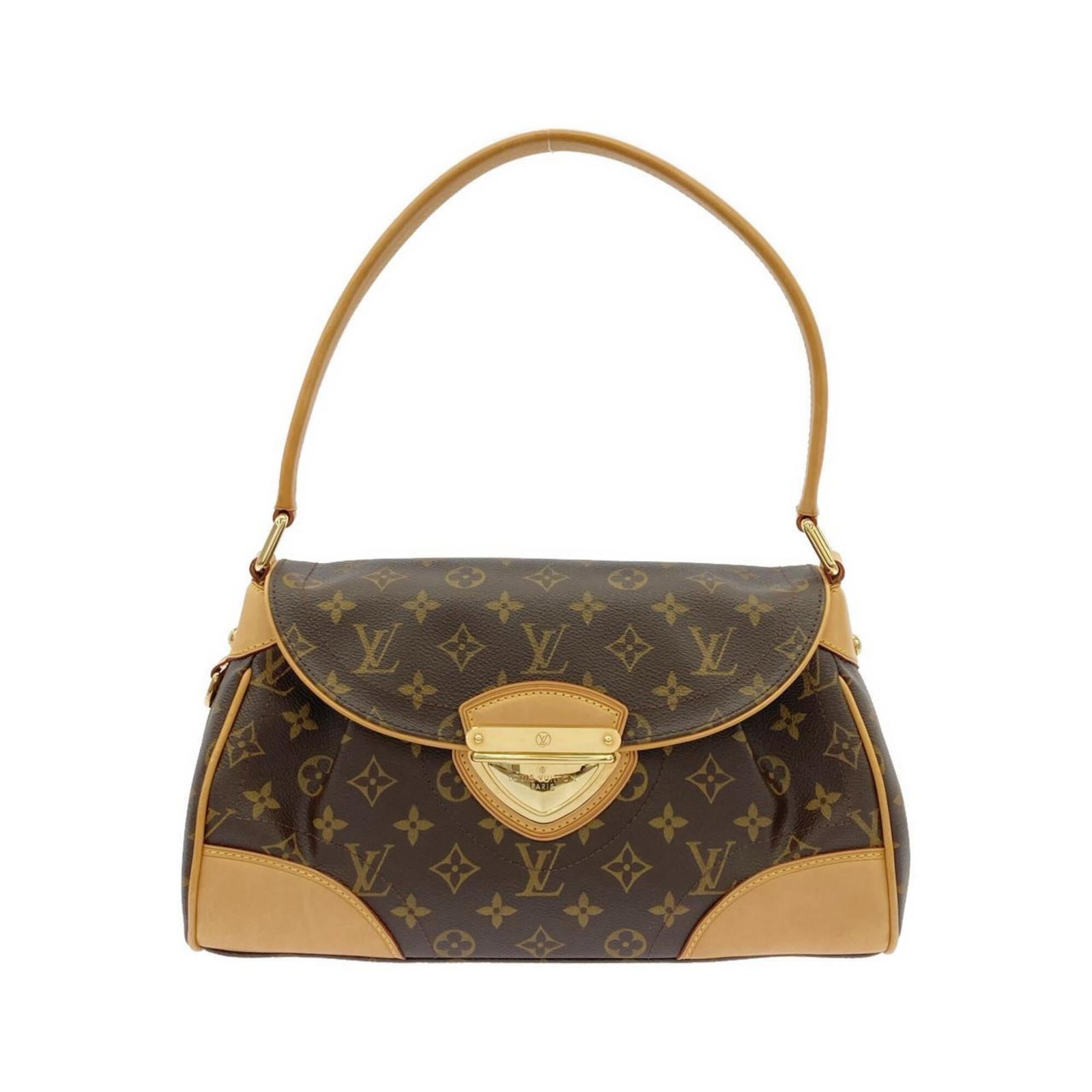 Shoulder bag coated canvas by Louis Vuitton: Shoulder bag coated canvas by Louis Vuitton Coated canvas by Louis Vuitton, featuring the iconic monogram pattern in maroon. This shoulder bag boasts a classic design with clean lines and a spacious
