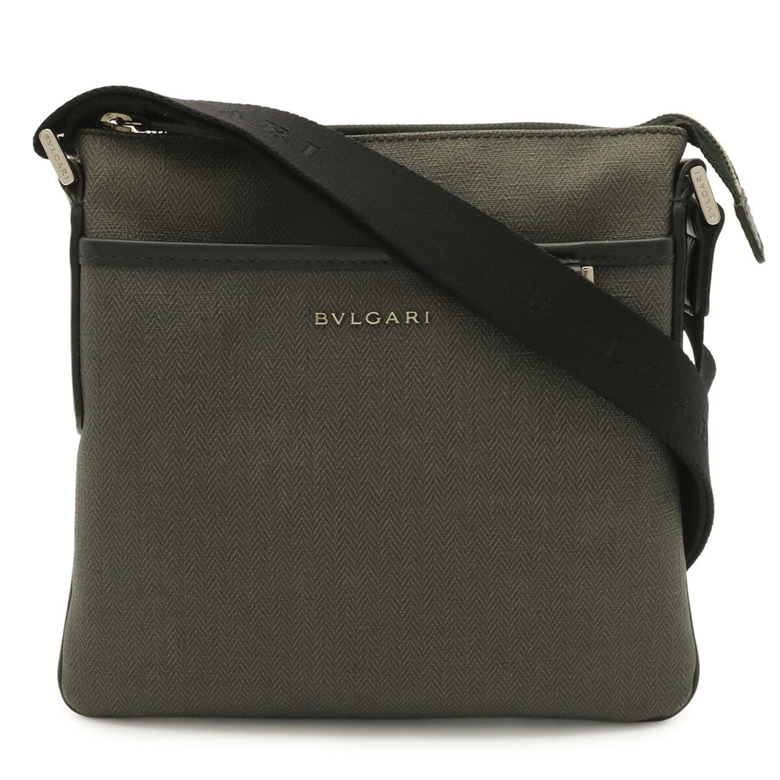 Bvlgari Shoulder Bag Pvc Leather: Bvlgari Shoulder Bag Pvc Leather Bvlgari's sleek shoulder bag boasts a striking combination of PVC and leather materials, creating a modern and edgy design. Crafted in Italy, this versatile accessory
