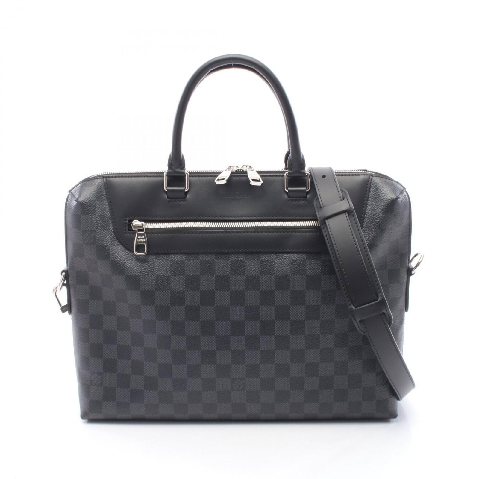 Leather coated canvas handbag briefcase by Louis Vuitton (1 of 6)