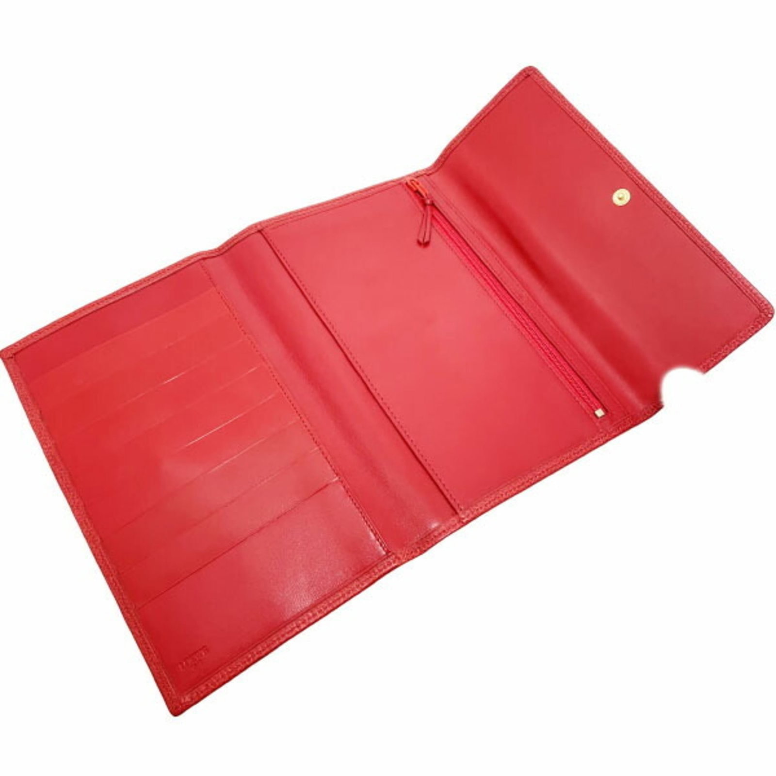 Long Leather Wallet Tri Fold - 7