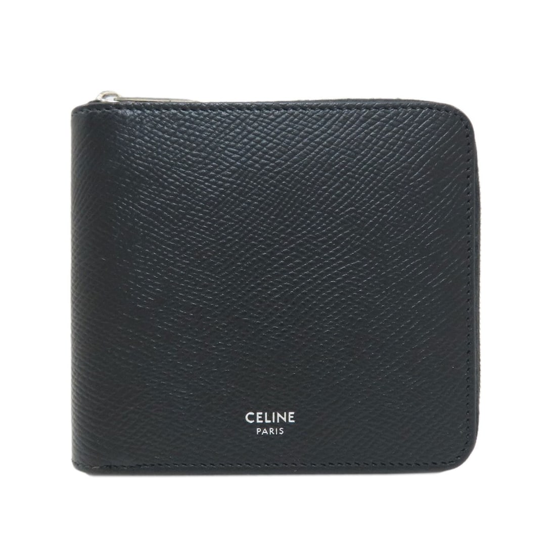 Celine Zip-By-Fold Bifold Wallet With Coin Pocket Grained Calfskin Skin: Celine Zip-By-Fold Bifold Wallet With Coin Pocket Grained Calfskin Skin Black Celine Bifold Wallet with Coin Pocket features grained calfskin skin, a classic design, and a sleek black exterior. The