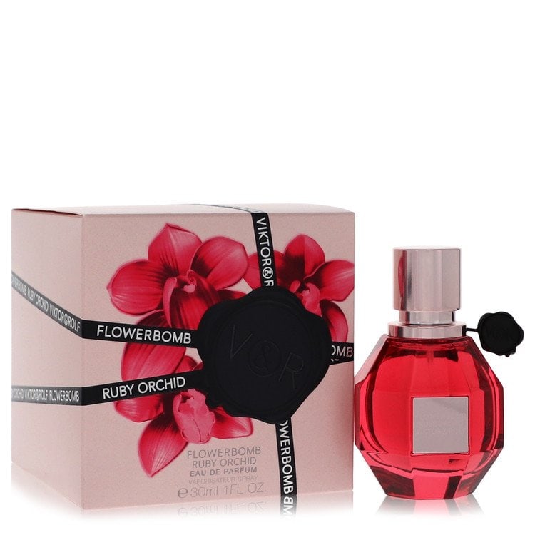 Flowerbomb Ruby Orchid by Viktor & Rolf Eau De Parfum Spray 1 oz: Flowerbomb Ruby Orchid by Viktor & Rolf Eau De Parfum Spray 1 oz Viktor & Rolf's Flowerbomb Ruby Orchid eau de parfum spray is a women's fragrance available in a 1 oz size. This scent features the ico