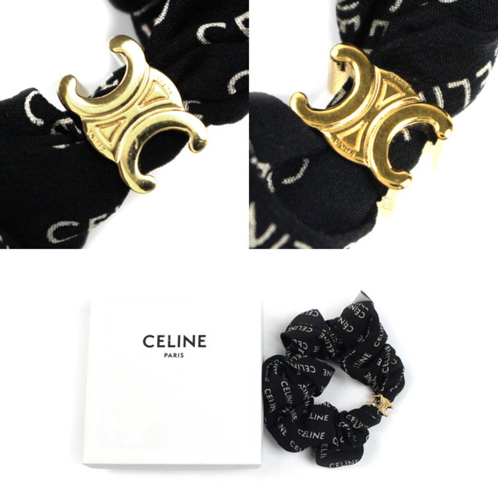 Silk Brass Scrunchie Celine - 3
