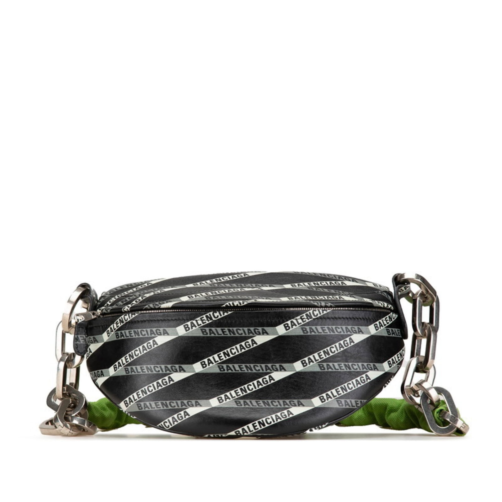 Pack Fanny Balenciaga Leather: Pack Fanny Balenciaga Leather Balenciaga's sleek fanny pack is crafted from high-quality leather, available in two stylish colors. The compact design measures 17.5cm x 28cm x 2cm and comes with a