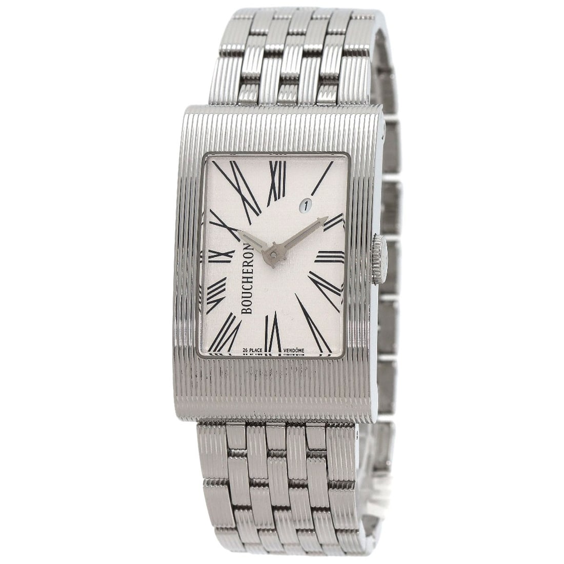 Boucheron Reflation Watches Stainless Steel/ Stainless Steel: Boucheron Reflation Watches Stainless Steel/ Stainless Steel Boucheron Reflation Watches are sleek and modern timepieces featuring stainless steel construction, with a silver finish that adds to their