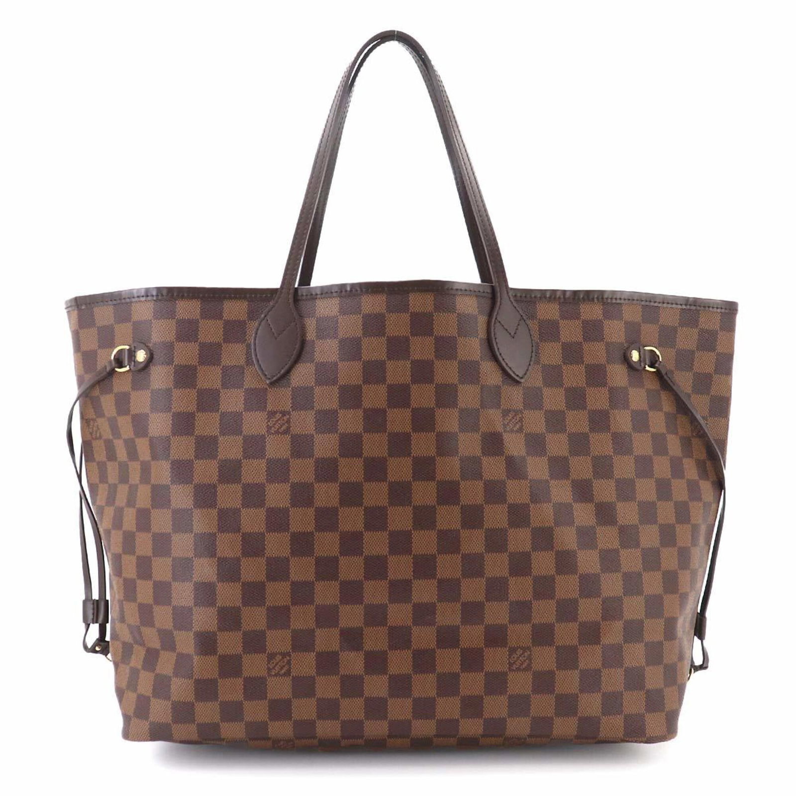 Faux leather handbag Louis Vuitton tote: Faux leather handbag Louis Vuitton tote Cerise, Damier Canvas, and Ebene colors come together in this Louis Vuitton faux leather tote bag. Measuring 32cm x 55cm x 20cm, it features the iconic N51106 d