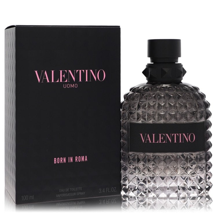 Valentino Uomo Born In Roma by Valentino Eau De Toilette Spray 3.4 oz: Valentino Uomo Born In Roma by Valentino Eau De Toilette Spray 3.4 oz Valentino Uomo Born In Roma by Valentino is a unique blend of mineral notes, salt and violet leaf, opening with an aromatic fragra