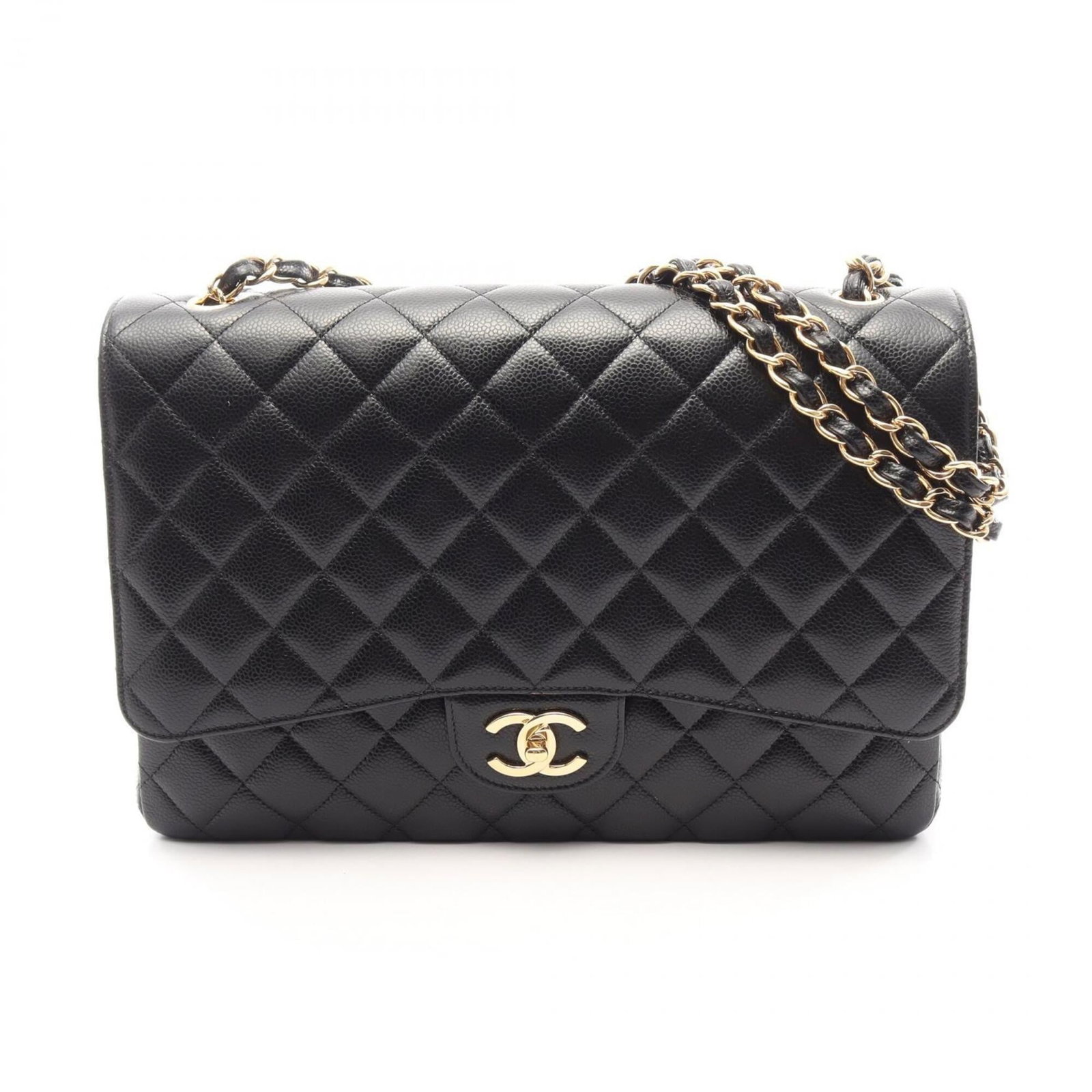 Calfskin handbag bag shoulder Chanel (1 of 9)