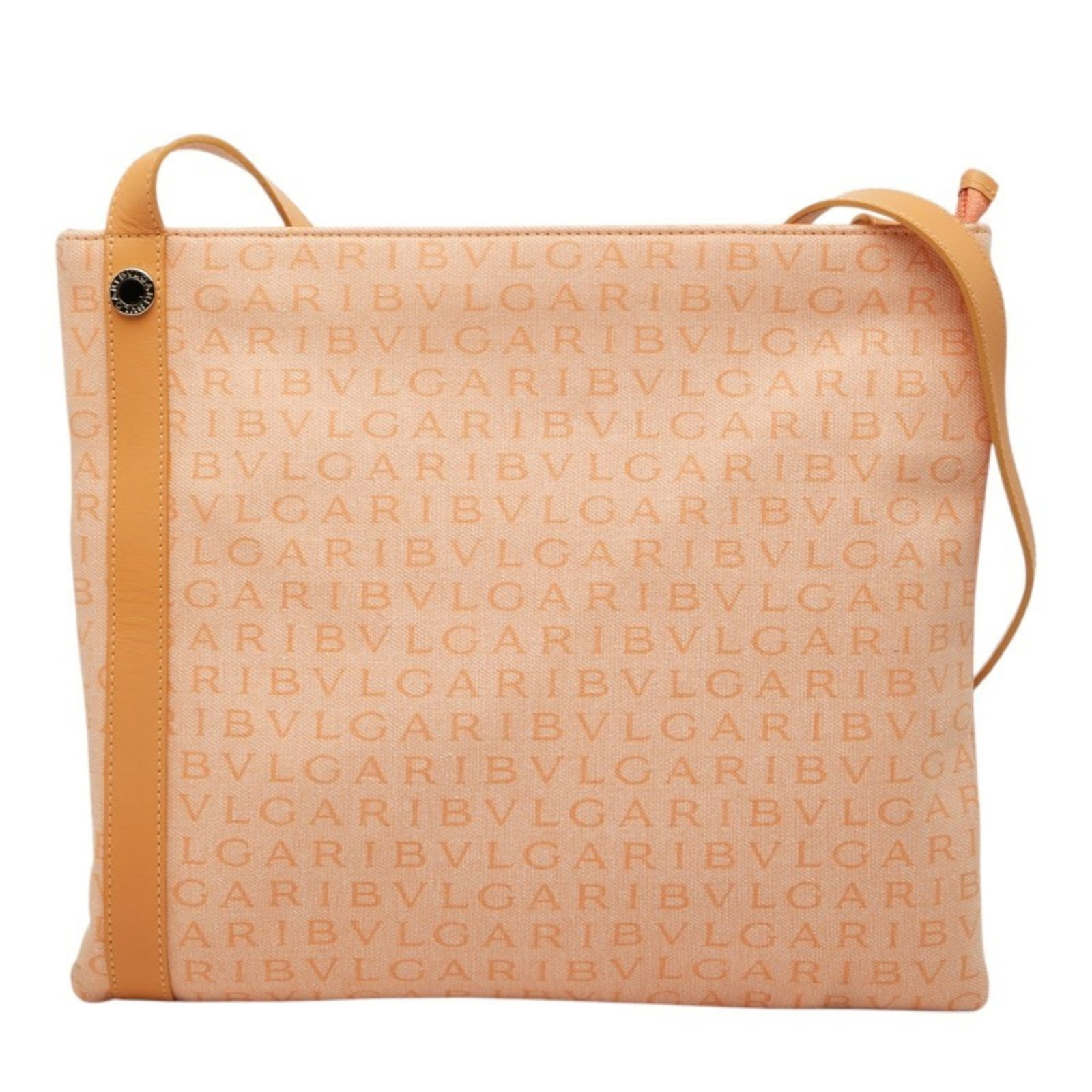 Canvas Leather Bvlgari Shoulder Bag: Canvas Leather Bvlgari Shoulder Bag Canvas Leather Bvlgari Shoulder Bag - A stylish and versatile shoulder bag made from high-quality canvas and leather, featuring a classic design with clean lines