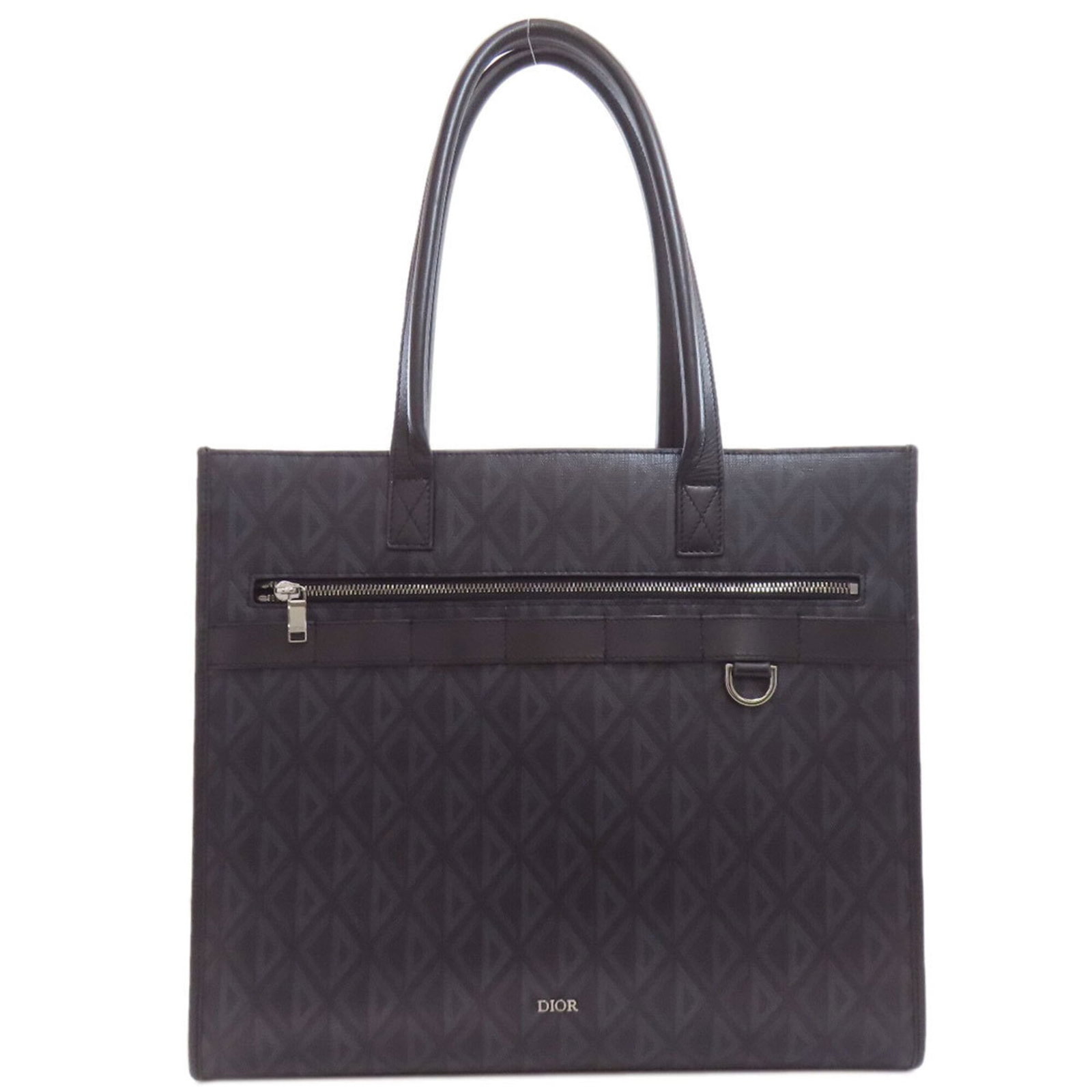 PVC Bag Dior Christian: PVC Bag Dior Christian Black PVC bag with Christian Dior logo, measuring 35cm x 39cm x 11cm. This tote bag features a durable PVC material and a sleek design. The signature bears the brand name, addin
