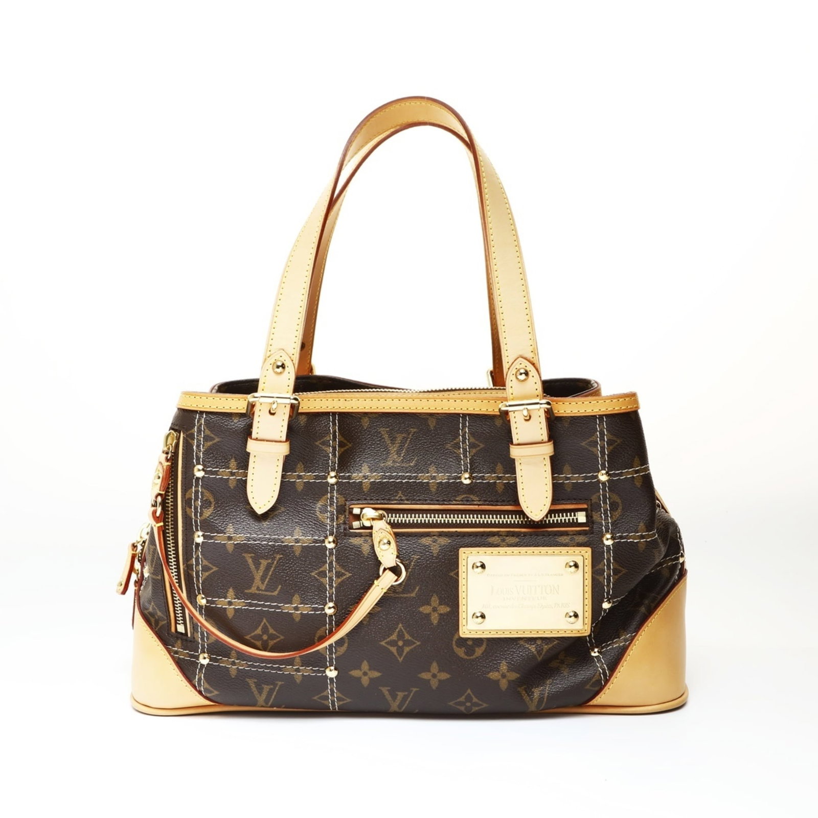 Louis Vuitton Handbag: Louis Vuitton Handbag Brown Louis Vuitton Handbag, 20cm x 35cm x 16cm. This classic handbag features the iconic monogram pattern and is made from high-quality materials. With its timeless design and s