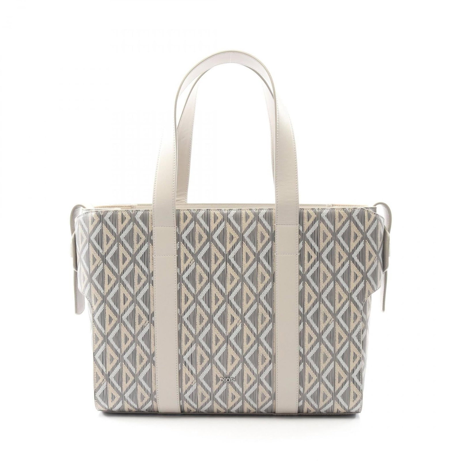 Canvas coated bag tote leather from Christian Dior: Canvas coated bag tote leather from Christian Dior Canvas coated bag tote leather from Christian Dior, featuring gray and multi-color design. This stylish tote measures 28cm x 36cm x 12cm, making it