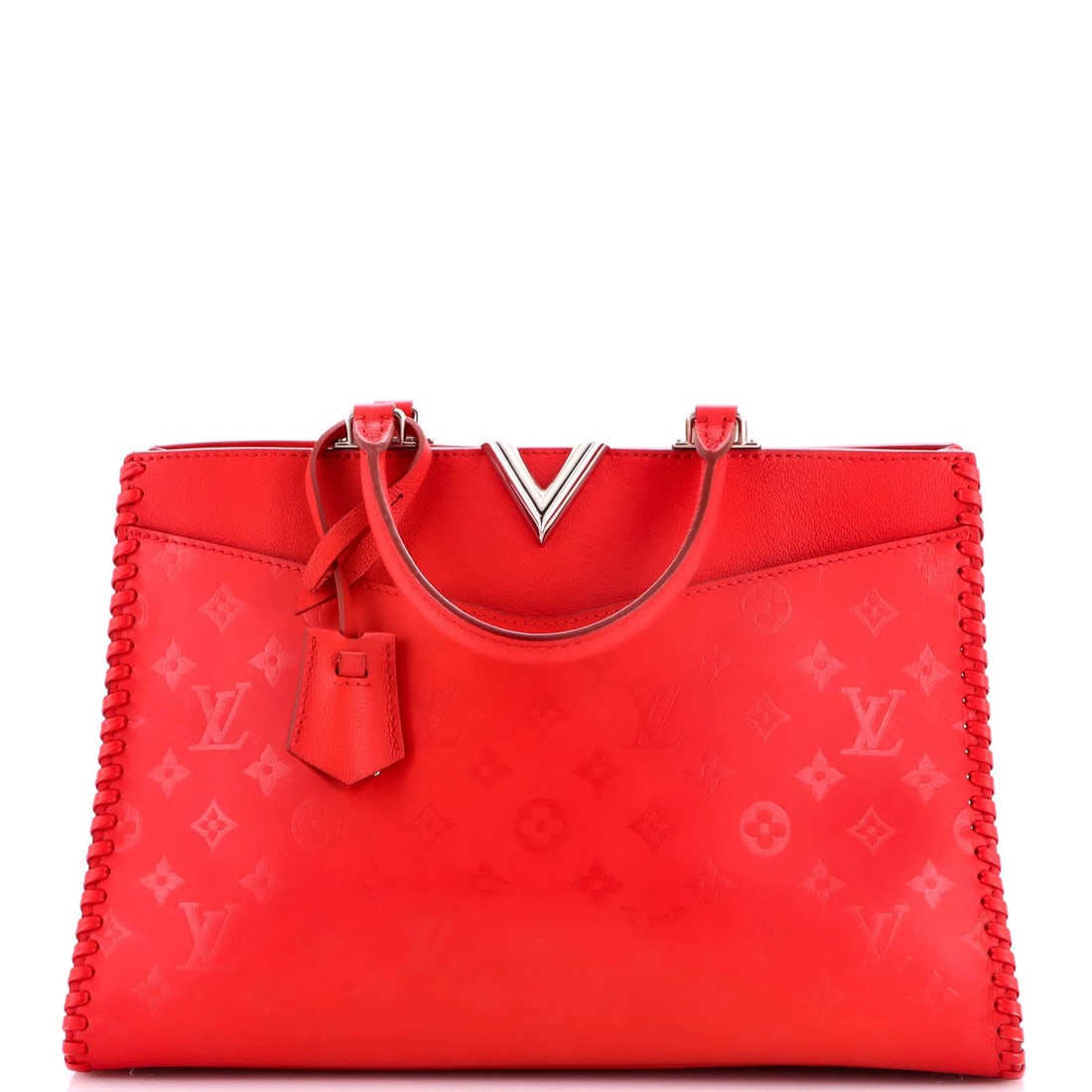 Tote Leather Monogram Very Zipped Louis Vuitton: Tote Leather Monogram Very Zipped Louis Vuitton Red Louis Vuitton Very Zipped Tote Monogram Leather Bag with Lock Clochette Keys. This iconic tote features the signature red exterior and monogram patt