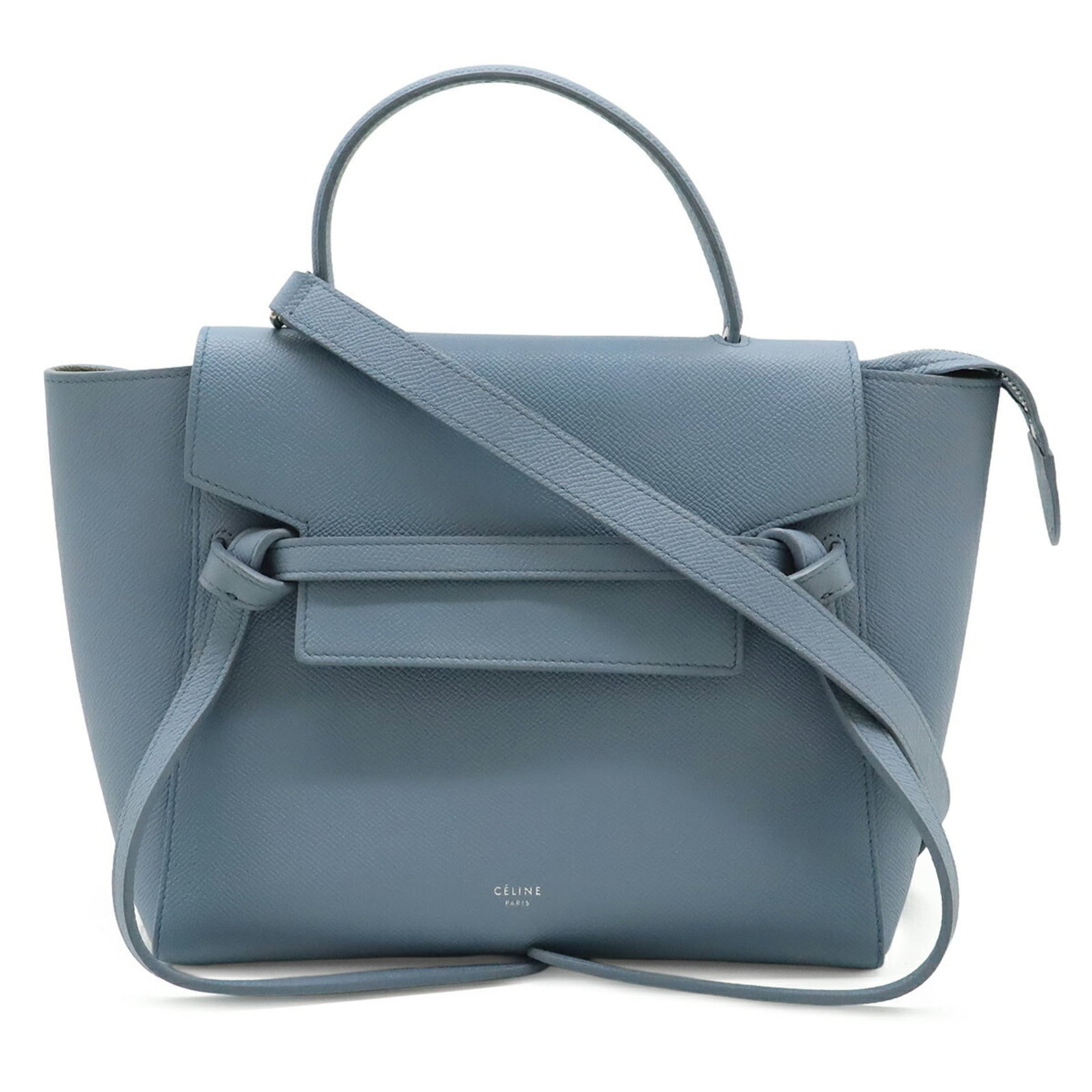 Celine Handbag Shoulder Bag Leather: Celine Handbag Shoulder Bag Leather Celine MPN 189153 Leather Shoulder Bag. This light blue leather shoulder bag features a classic design with clean lines and a structured shape, making it a stylish 