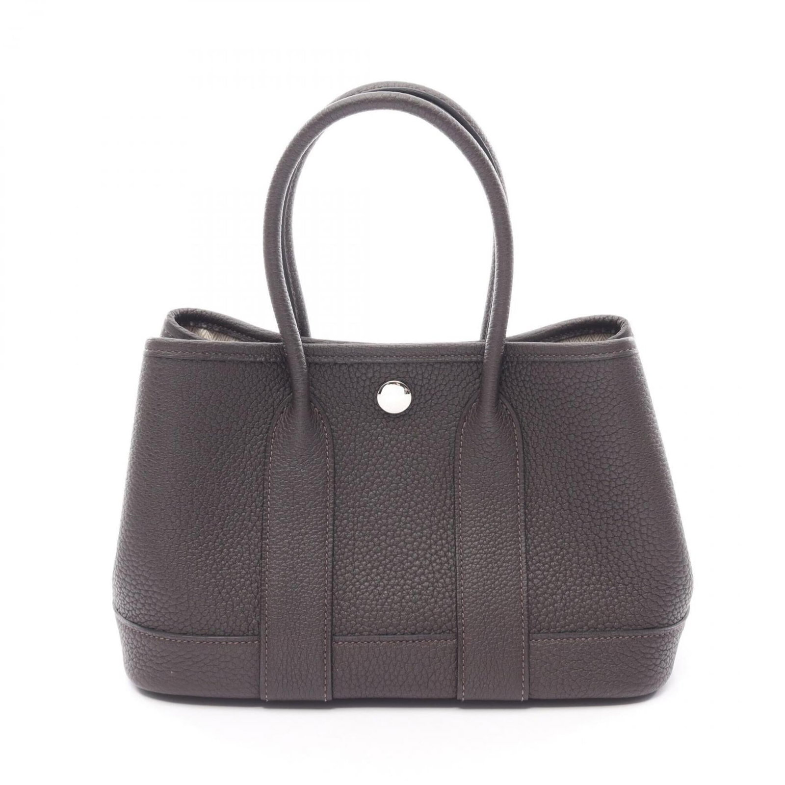 Handbag Hermes Negonda: Handbag Hermes Negonda Negonda leather handbag from Hermes, featuring a classic design with clean lines and understated elegance. This brown Negonda leather bag measures 16cm x 23cm x 10cm, making it 