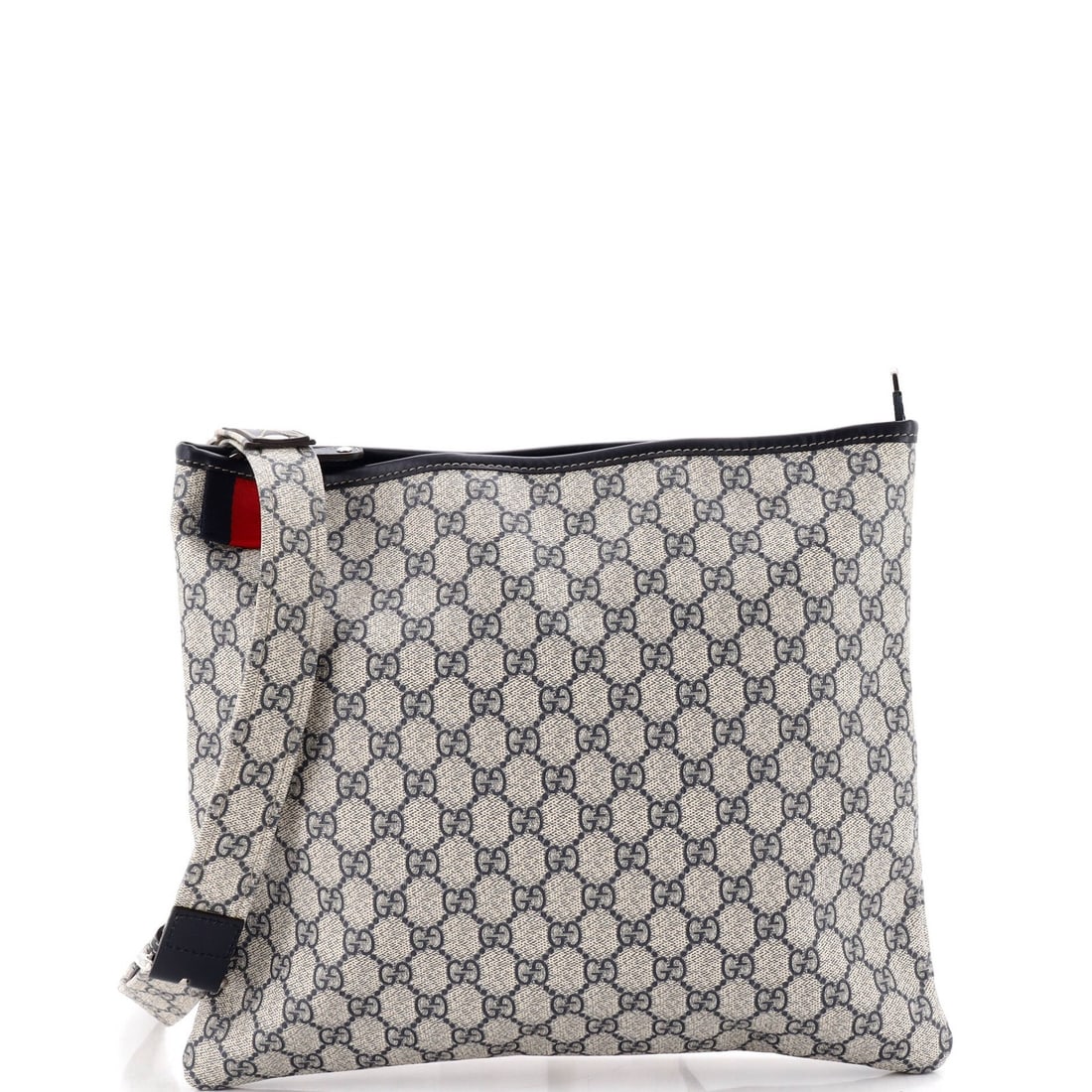 Gucci Web Loop Flat Messenger GG Coated Canvas Large (1 of 6)