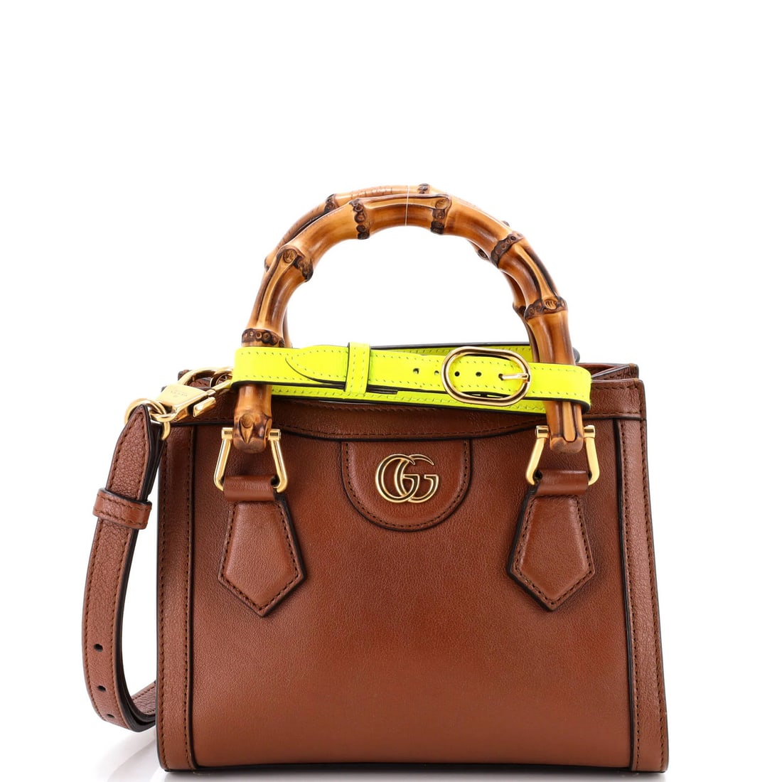 Leather Mini Handle Bamboo Gucci Tote Diana (1 of 5)