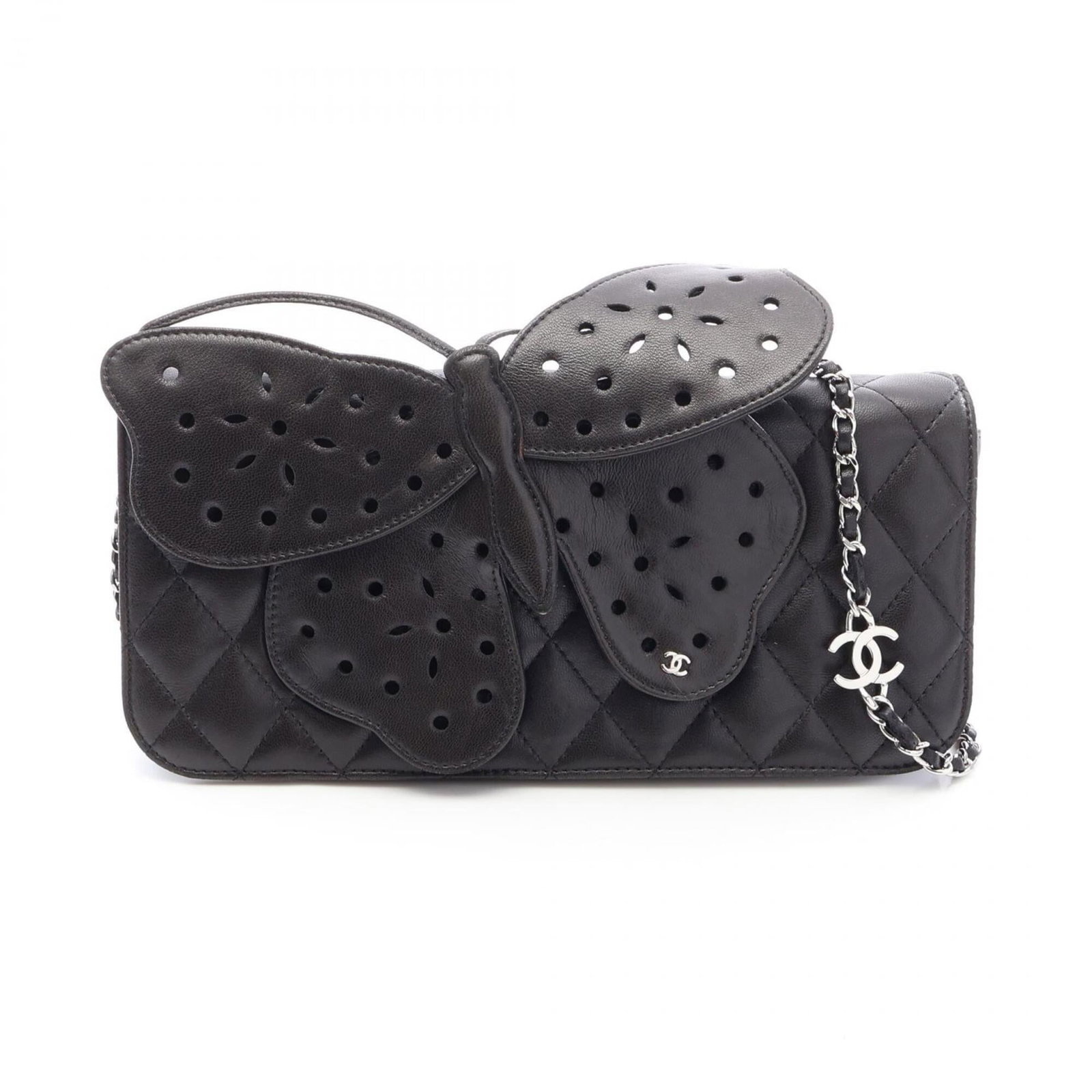 Shoulder Bag by Chanel: Shoulder Bag by Chanel Black Chanel shoulder bag with dimensions 10cm x 21.5cm x 3cm, perfect for everyday use. This stylish and compact handbag features a sleek design that complements any outfit.