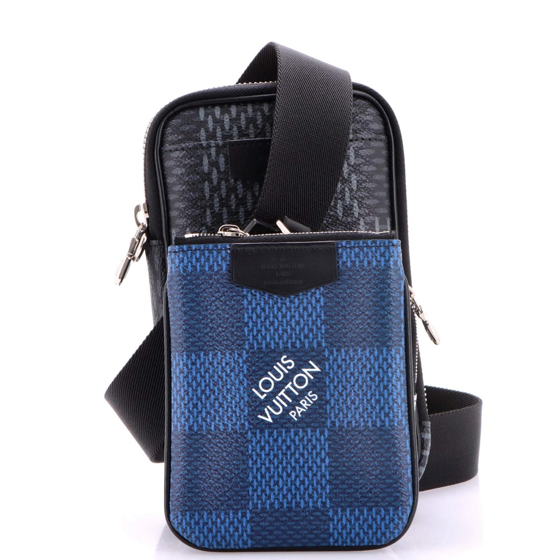 Damier Graphite Modular Pouch 3D Limited Edition Louis Vuitton: Damier Graphite Modular Pouch 3D Limited Edition Louis Vuitton Damier Graphite Modular Pouch 3D Limited Edition Louis Vuitton - A unique and stylish accessory, this cross-body bag features a