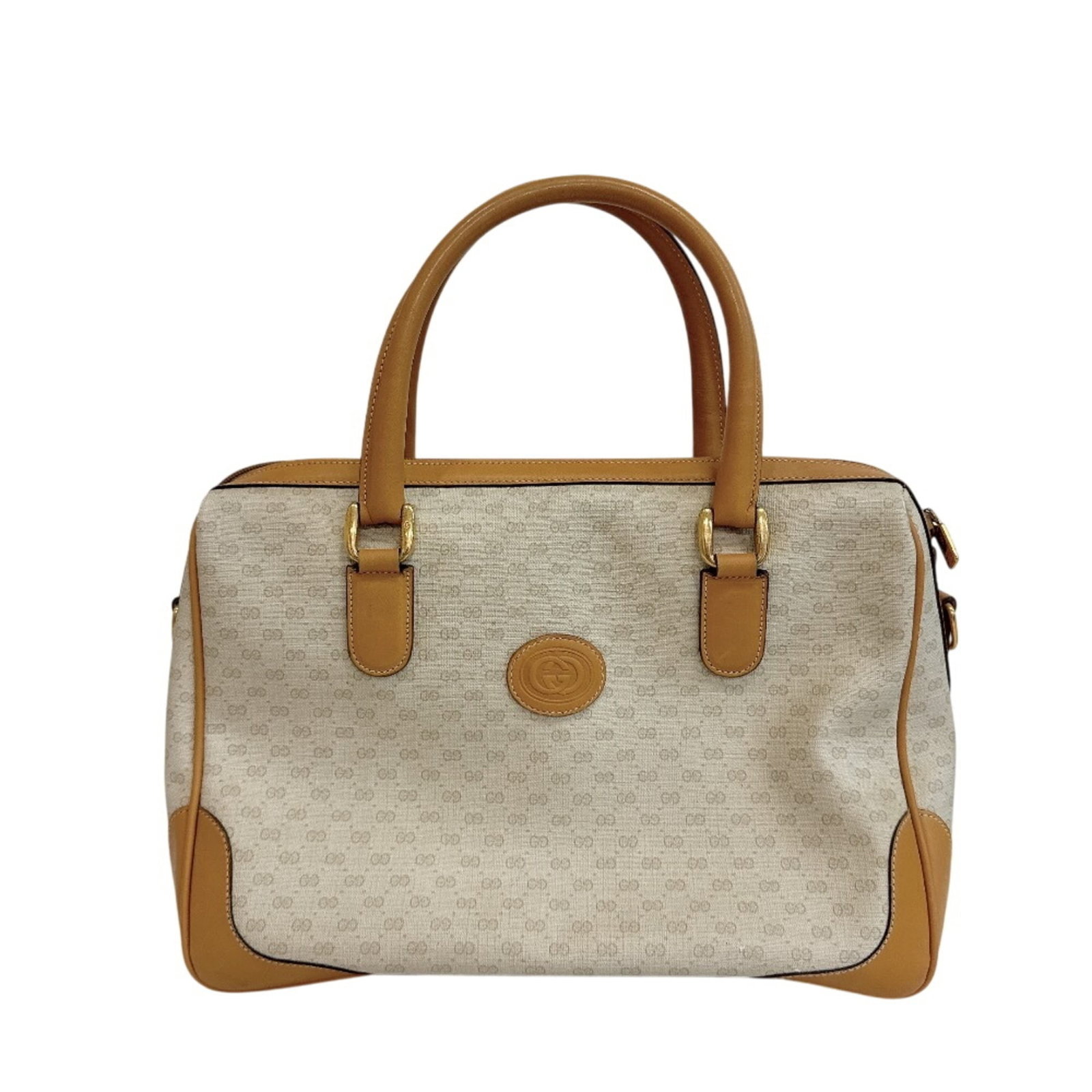 PVC Handbag Gucci: PVC Handbag Gucci PVC Handbag Gucci features a unique design with MicroGuccissima line, made from PVC material and available in beige color. Measuring 24cm x 33cm x 16cm, it includes an 11cm long