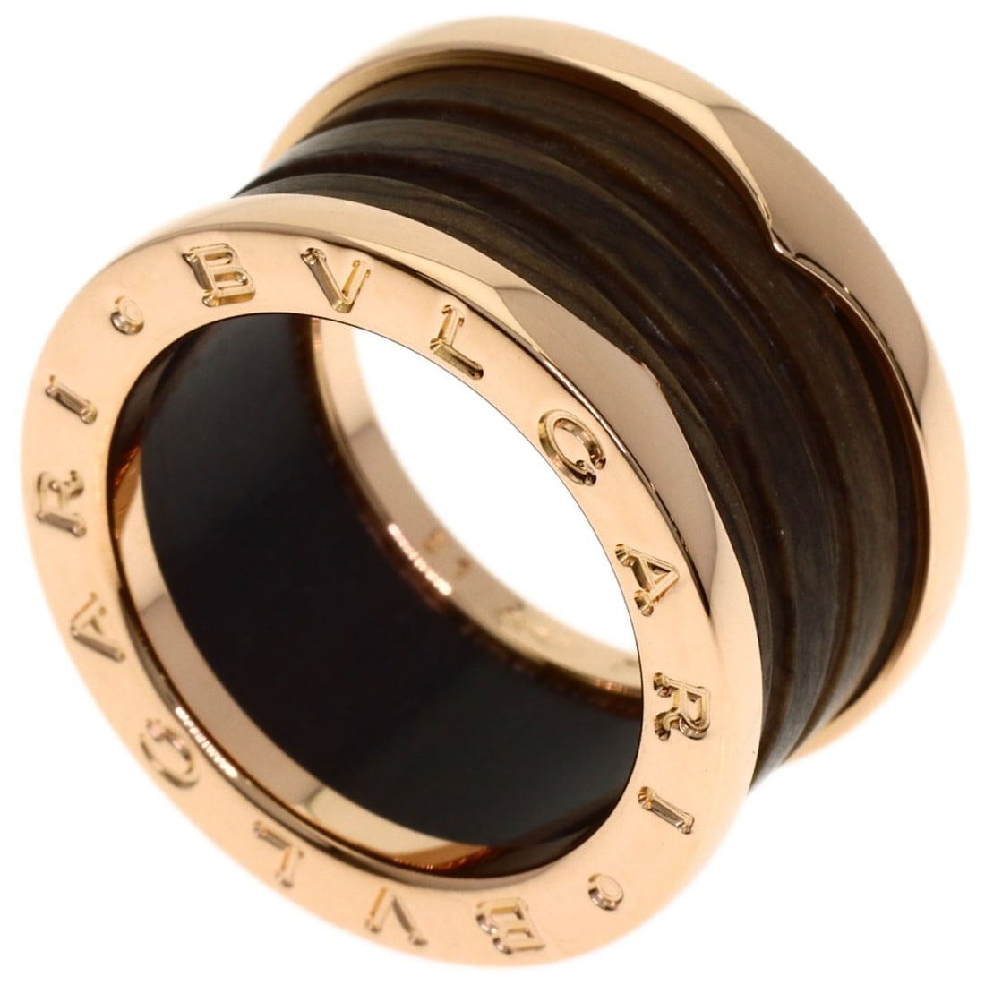 Bvlgari B.Zero1 4-Band Marble Brown #51 Ring K18 Pink Gold: Bvlgari B.Zero1 4-Band Marble Brown #51 Ring K18 Pink Gold K18 Pink Gold BVLGARI B.Zero1 4-Band Marble Brown #51 Ring features the brand's signature K18 pink gold, a rare and luxurious material. This