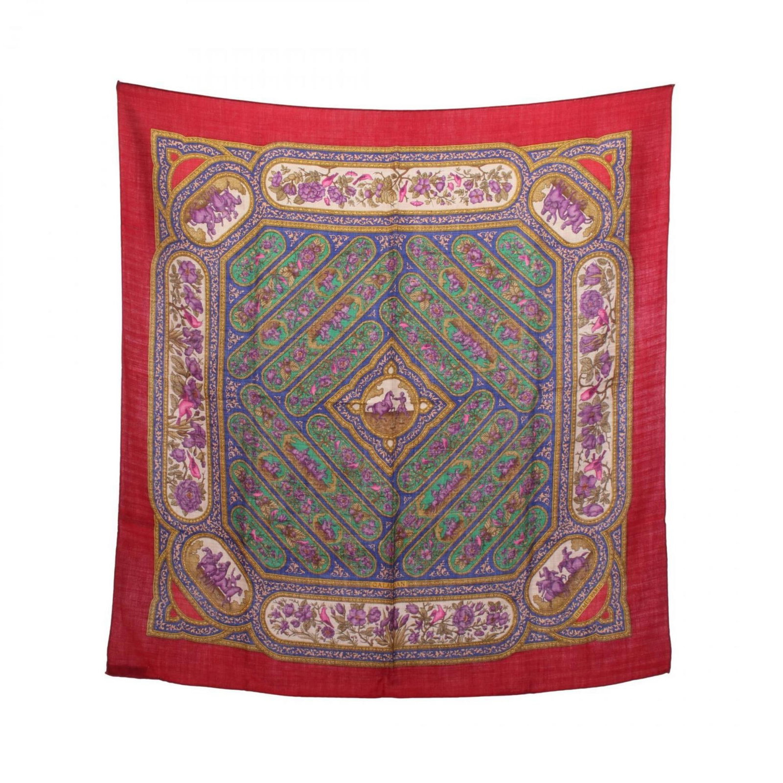 Silk Cashmere Scarf Hermes: Silk Cashmere Scarf Hermes Silk and cashmere come together in this vibrant, multi-color scarf from the renowned French fashion house Hermes. Measuring 90cm x 90cm, its elegant size makes it a versatil