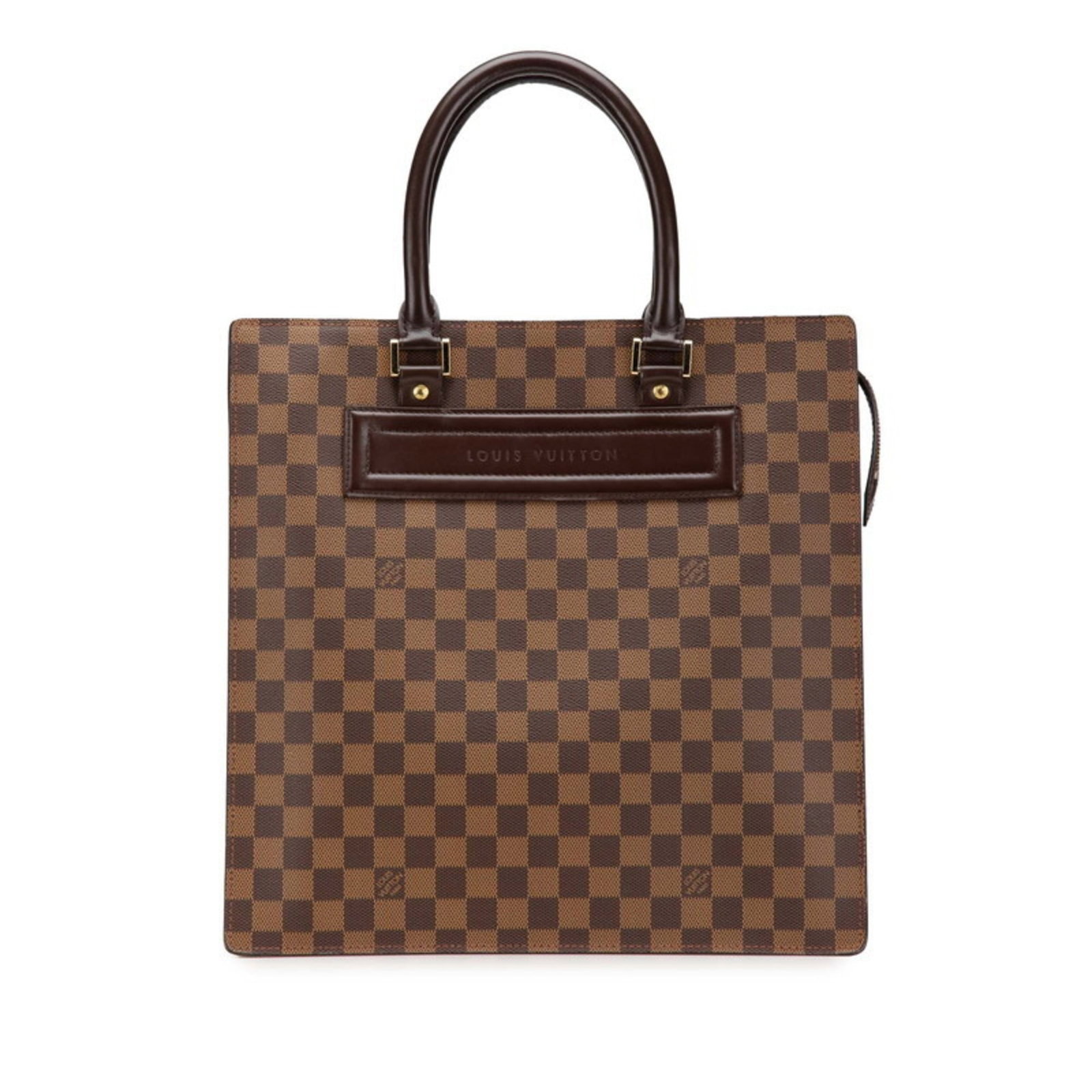 Louis Vuitton Pvc Leather Tote Handbag: Louis Vuitton Pvc Leather Tote Handbag Louis Vuitton's PVC leather tote bag boasts a classic brown color and sleek design, measuring 34cm x 34cm x 9.5cm. Made from a combination of PVC and leather, th