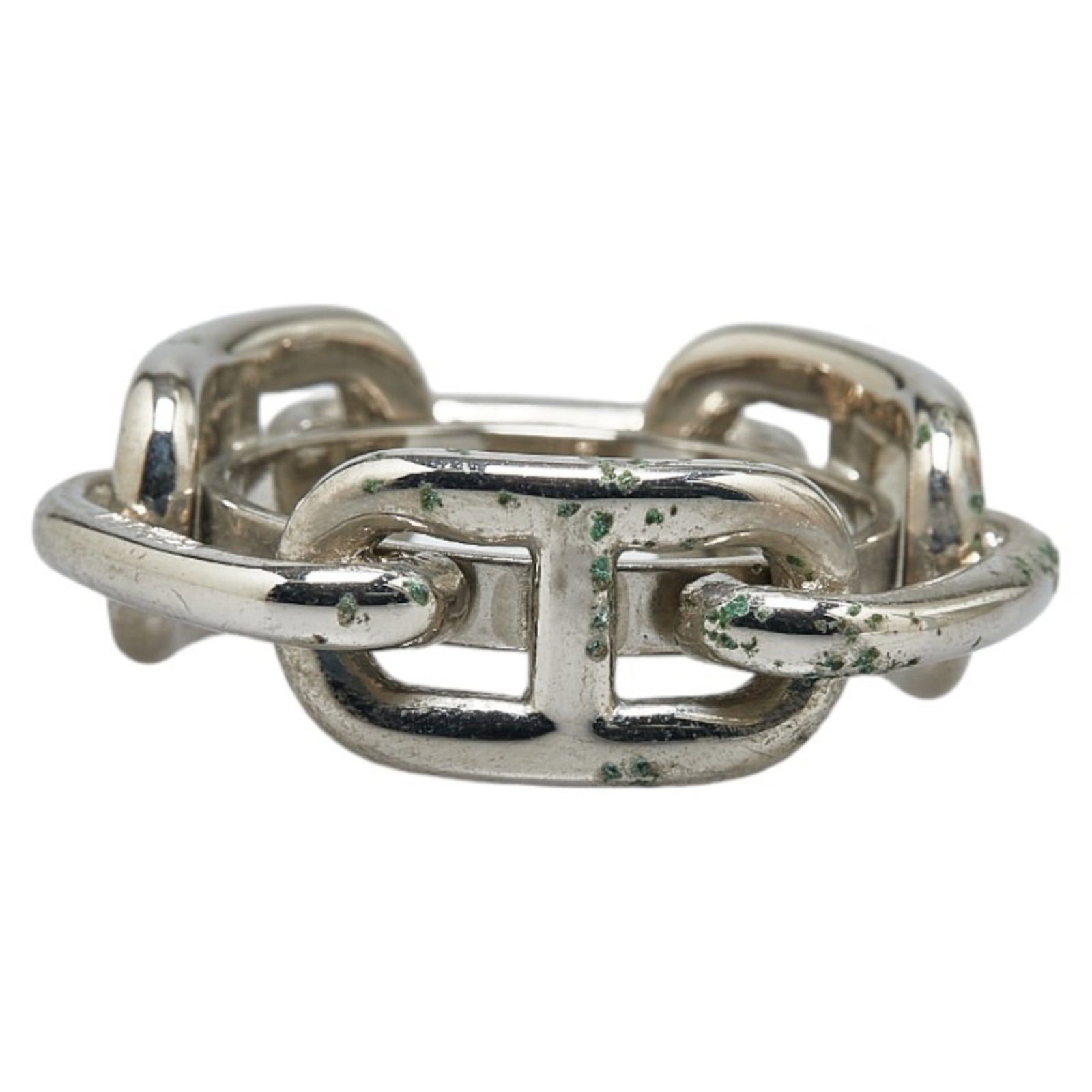 Ring Metal Hermes Scarf: Ring Metal Hermes Scarf Item Specifics: Brand: Hermes Type: Scarf ring Gender: Women Material: Metal Color: Silver Size (HxWxD): 3cm x 3cm / 1.18'' x 1.18'' Accessories: None Product Disclaimer: