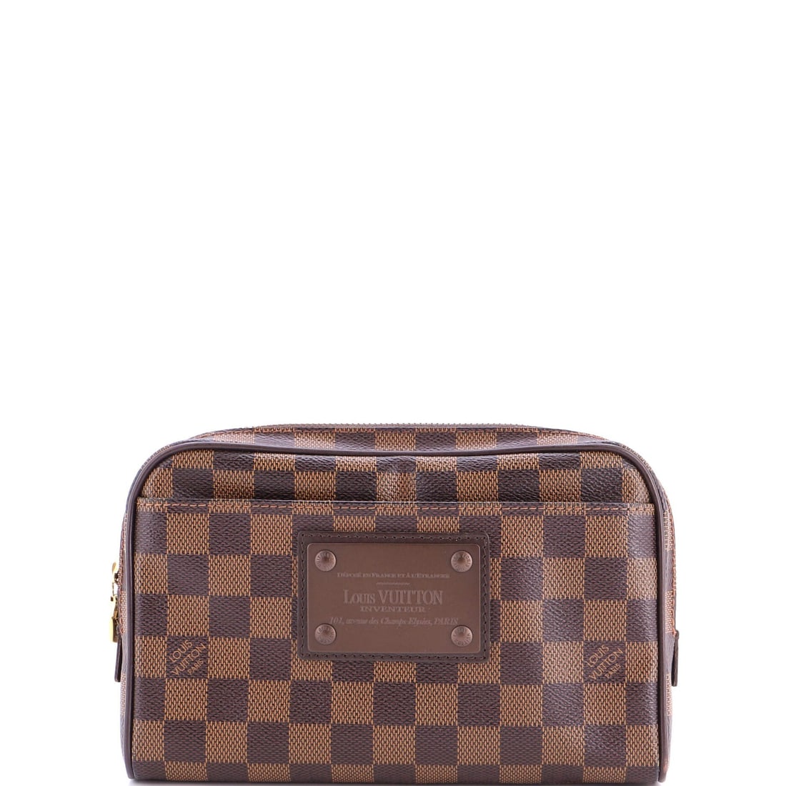 Vuitton Damier Bag Bum Louis: Vuitton Damier Bag Bum Louis The Louis Vuitton Damier Bag Bum Louis features a classic brown canvas exterior with gold hardware, adorned with the iconic Damier pattern. With its sturdy handle drop