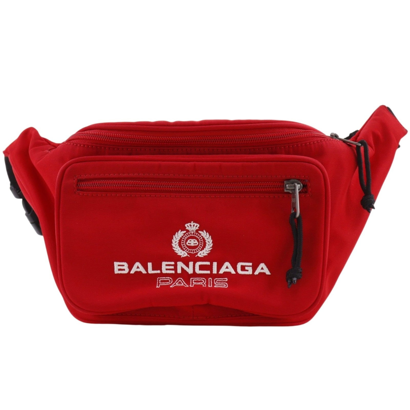 Fanny Bag Sling Bag Nylon Canvas By Balenciaga: Fanny Bag Sling Bag Nylon Canvas By Balenciaga Balenciaga's nylon canvas sling bag features a bold red color and a compact design, measuring 16cm x 26cm x 7cm. This stylish accessory combines function