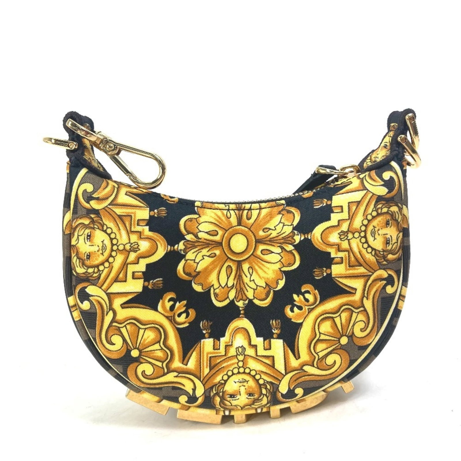 Nylon Leather Fendi Handbag Pouch Clutch Bag (1 of 10)